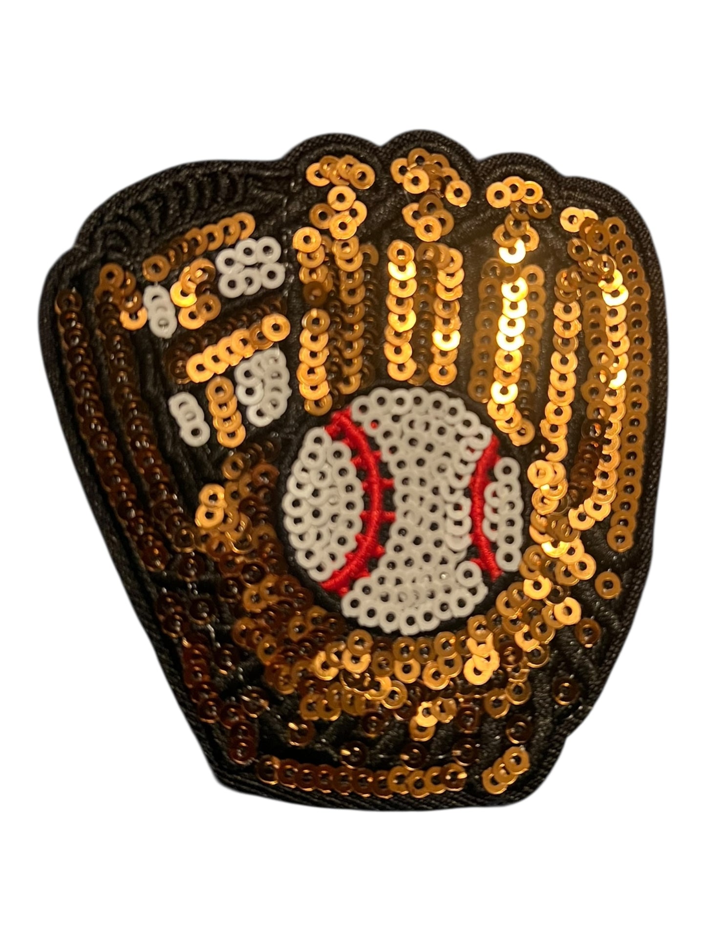 Sequin baseball glove