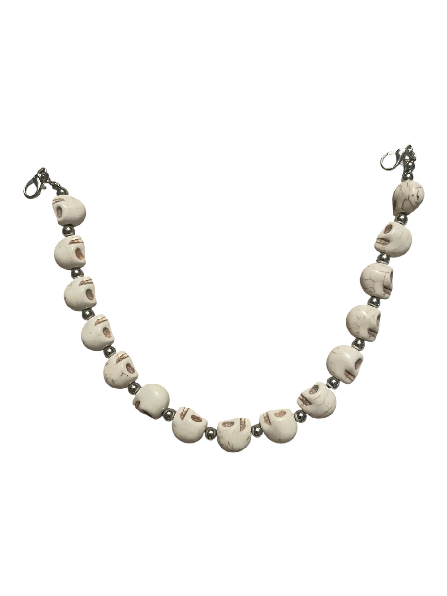 Ivory skull head hat chain