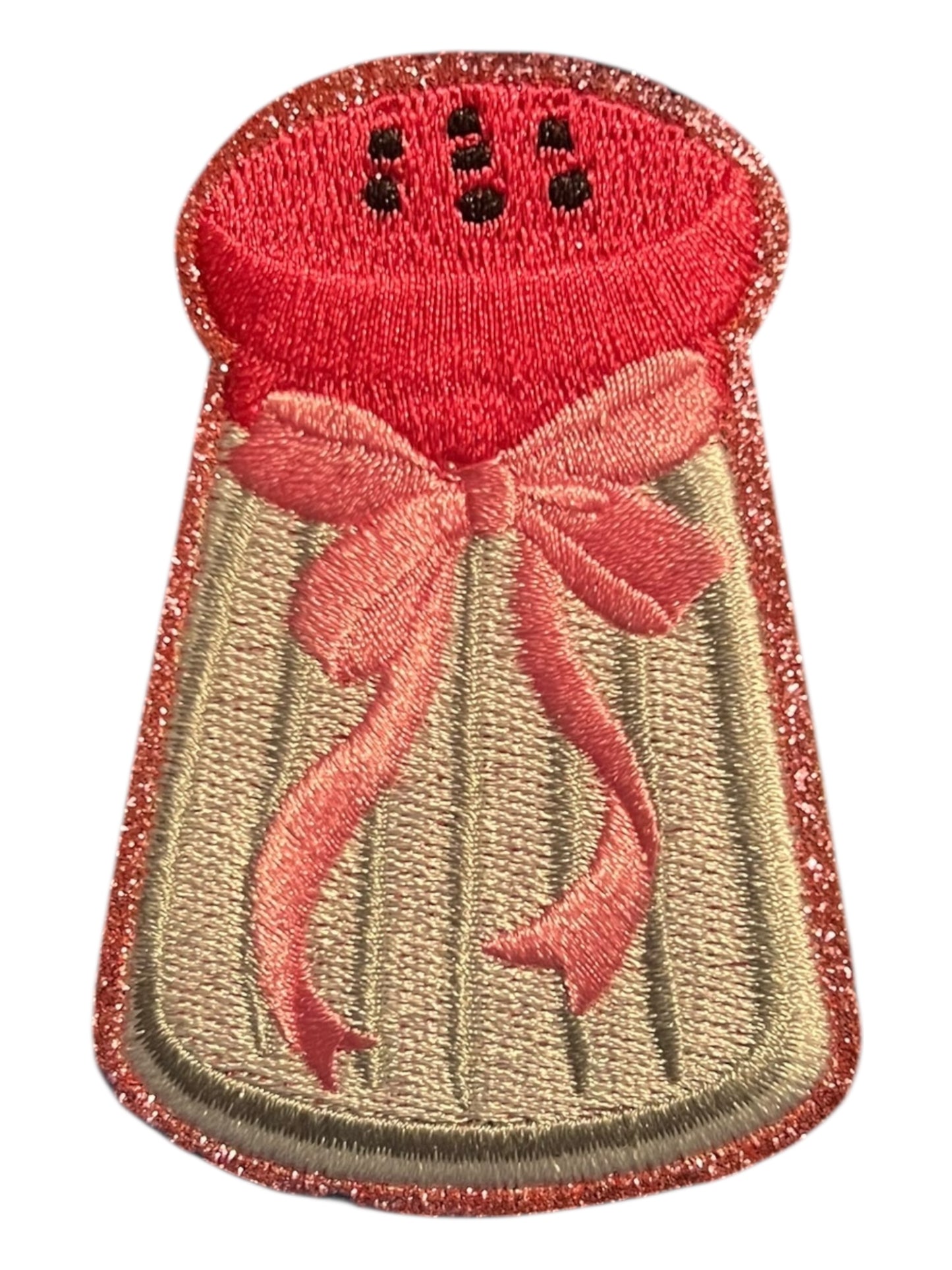 Salt shaker pink bow