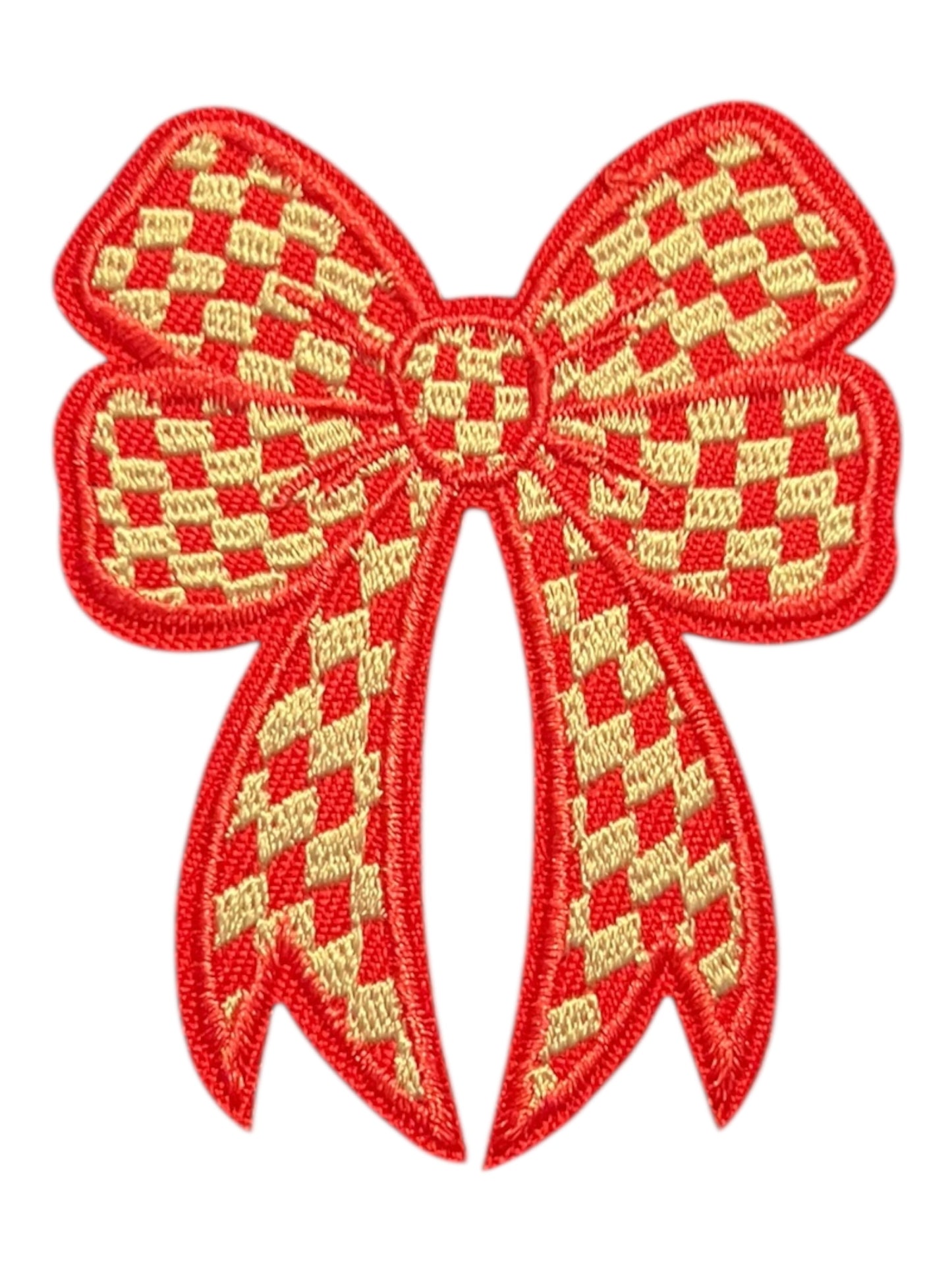Small pink checkered bow