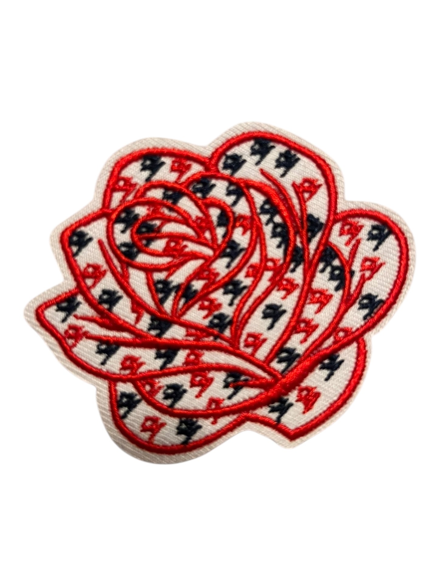 Red white blue rose