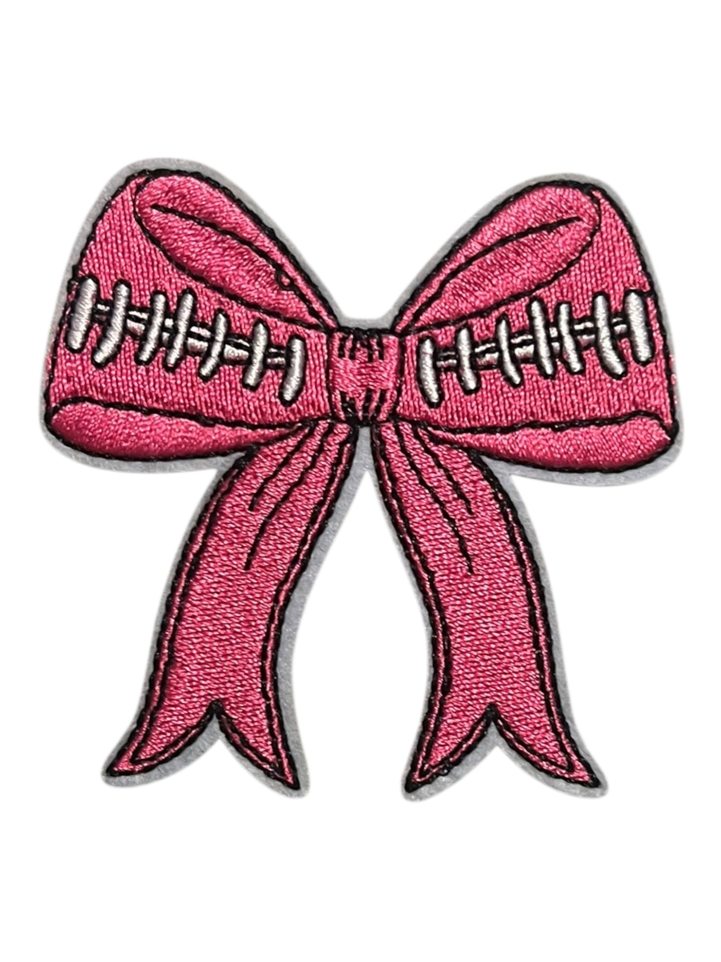Pink football bow