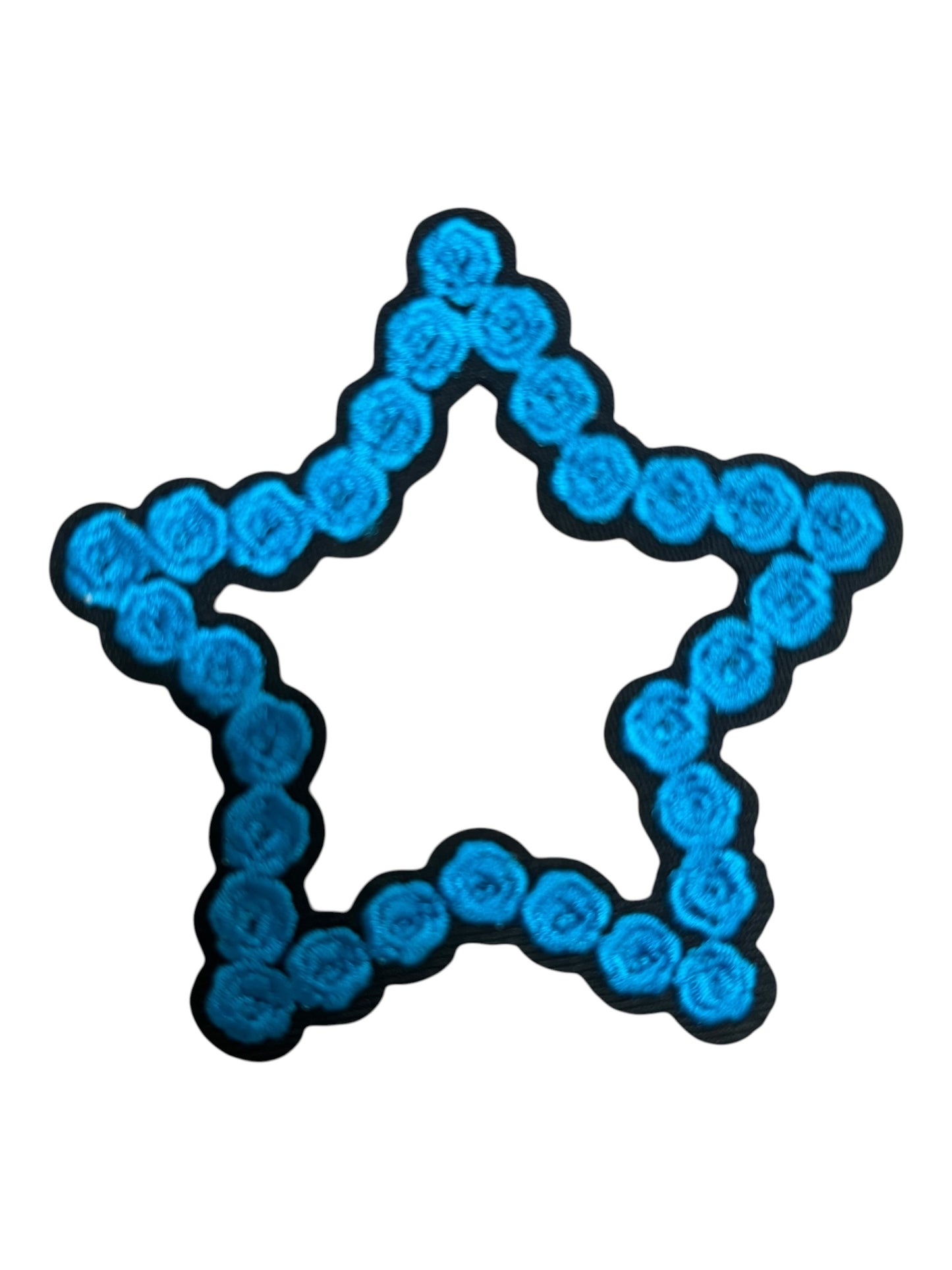 Star with rose border teal