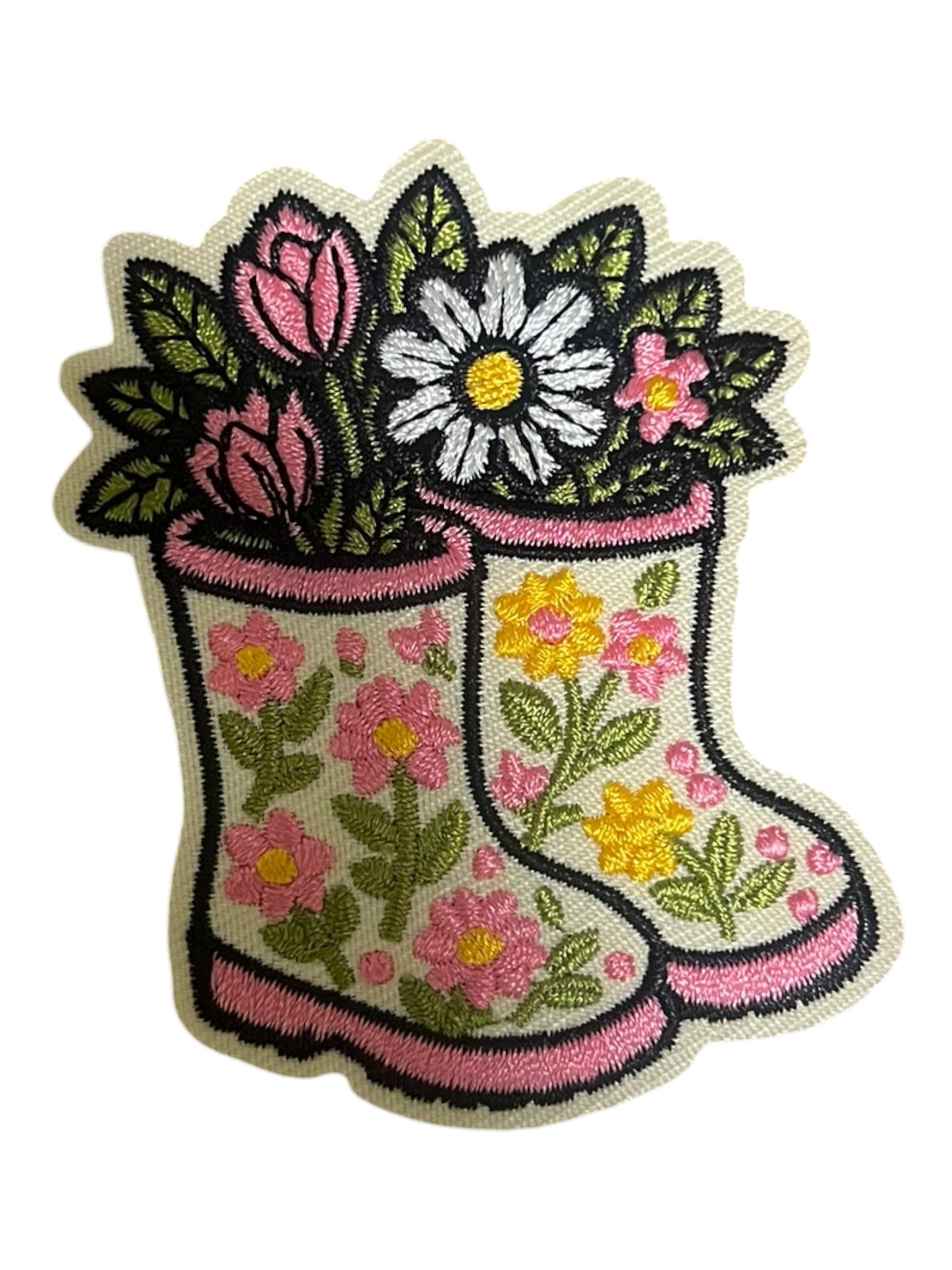 Flowery rubber boots