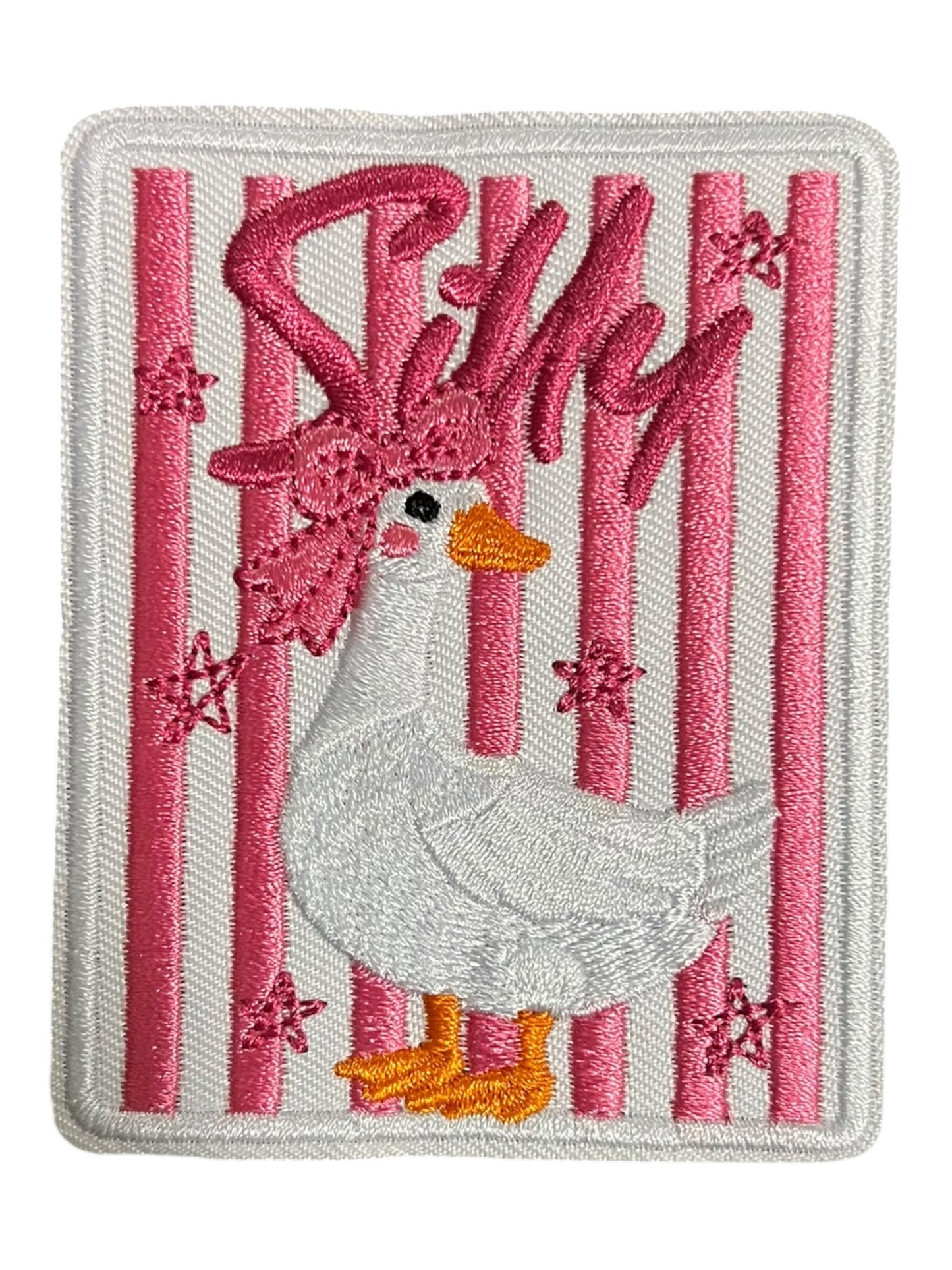 Silly goose striped pink