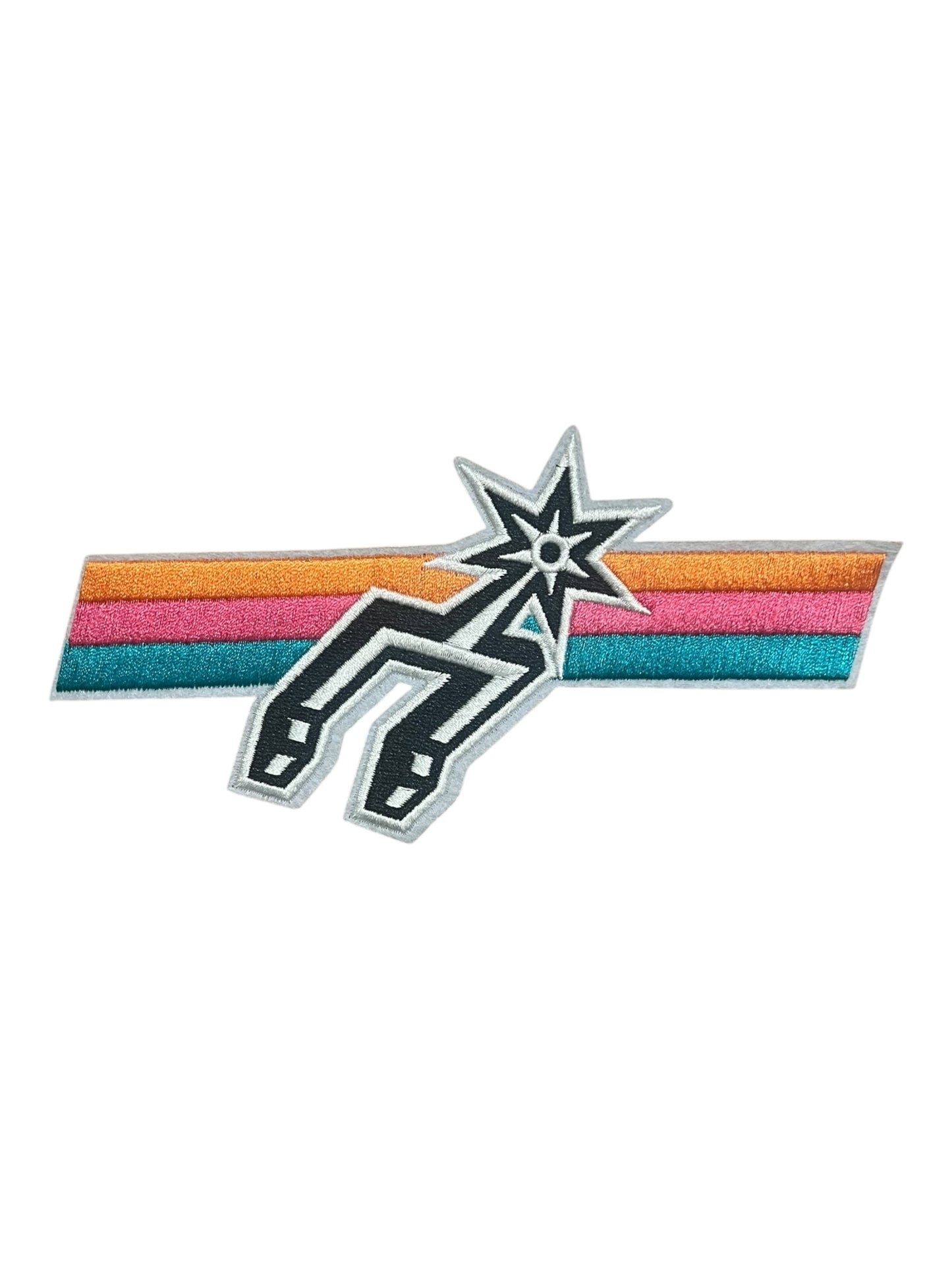 Spurs patch striped with spur