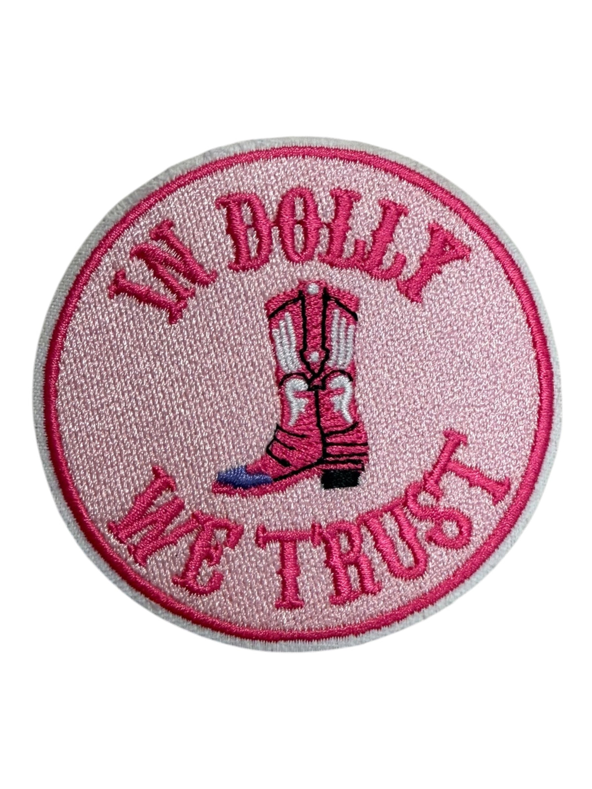 In Dolly we trust pink circle
