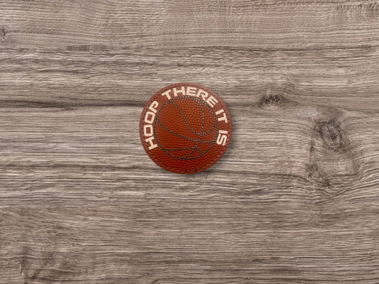 Basketball Hoop there it is leatherette Iron on Patch