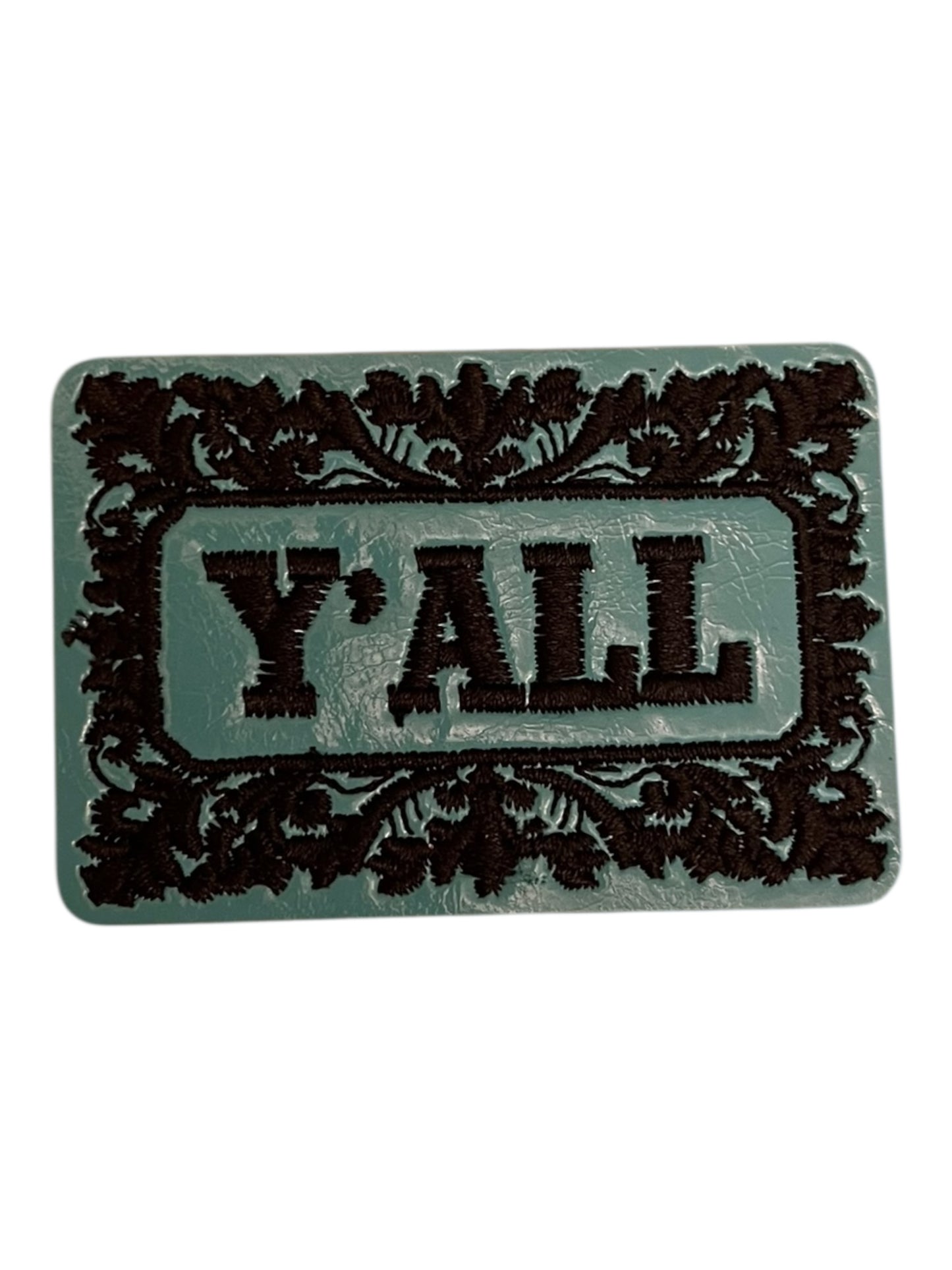 Yall embroidered leatherette
