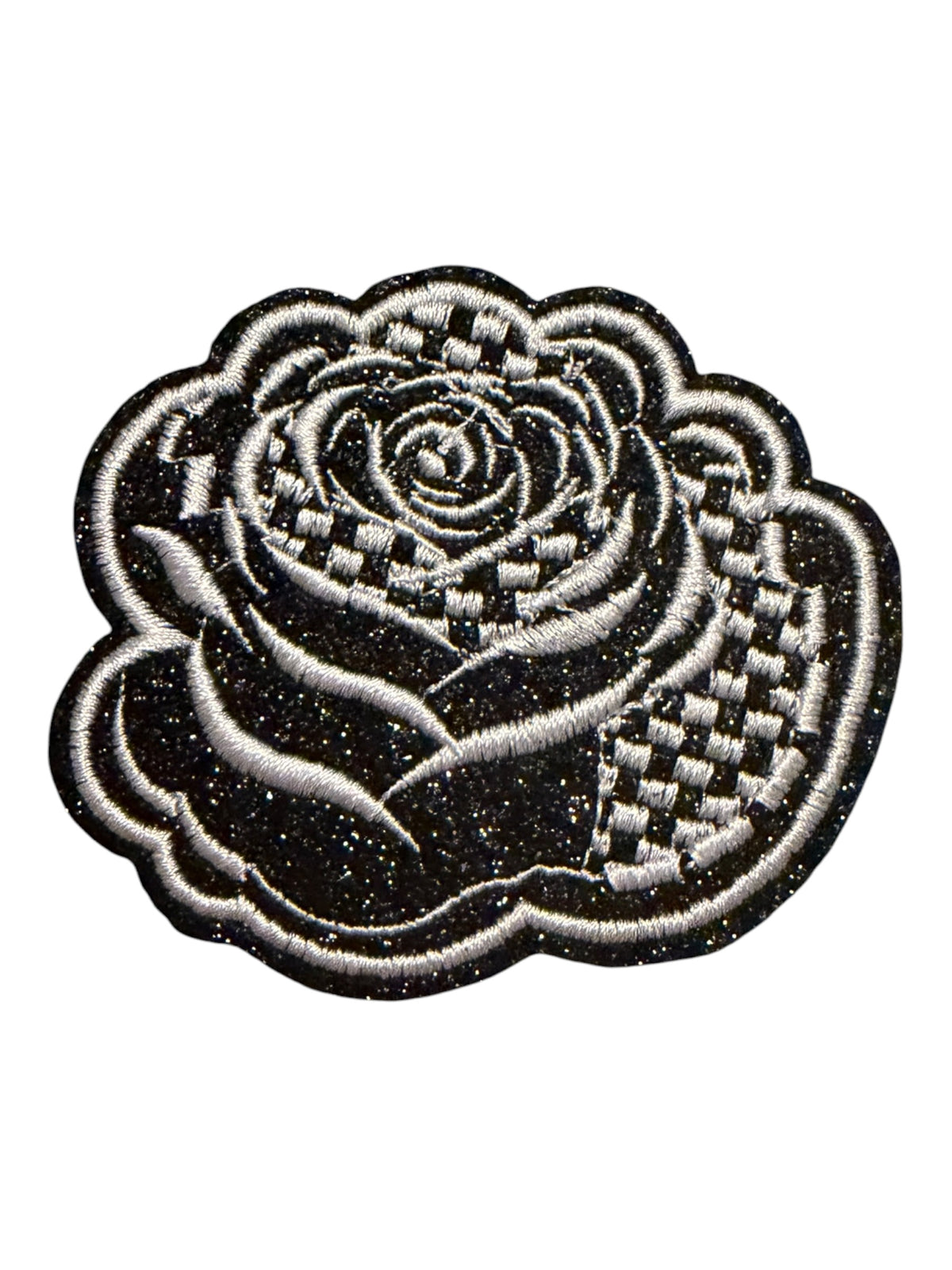Black and white checkered rose