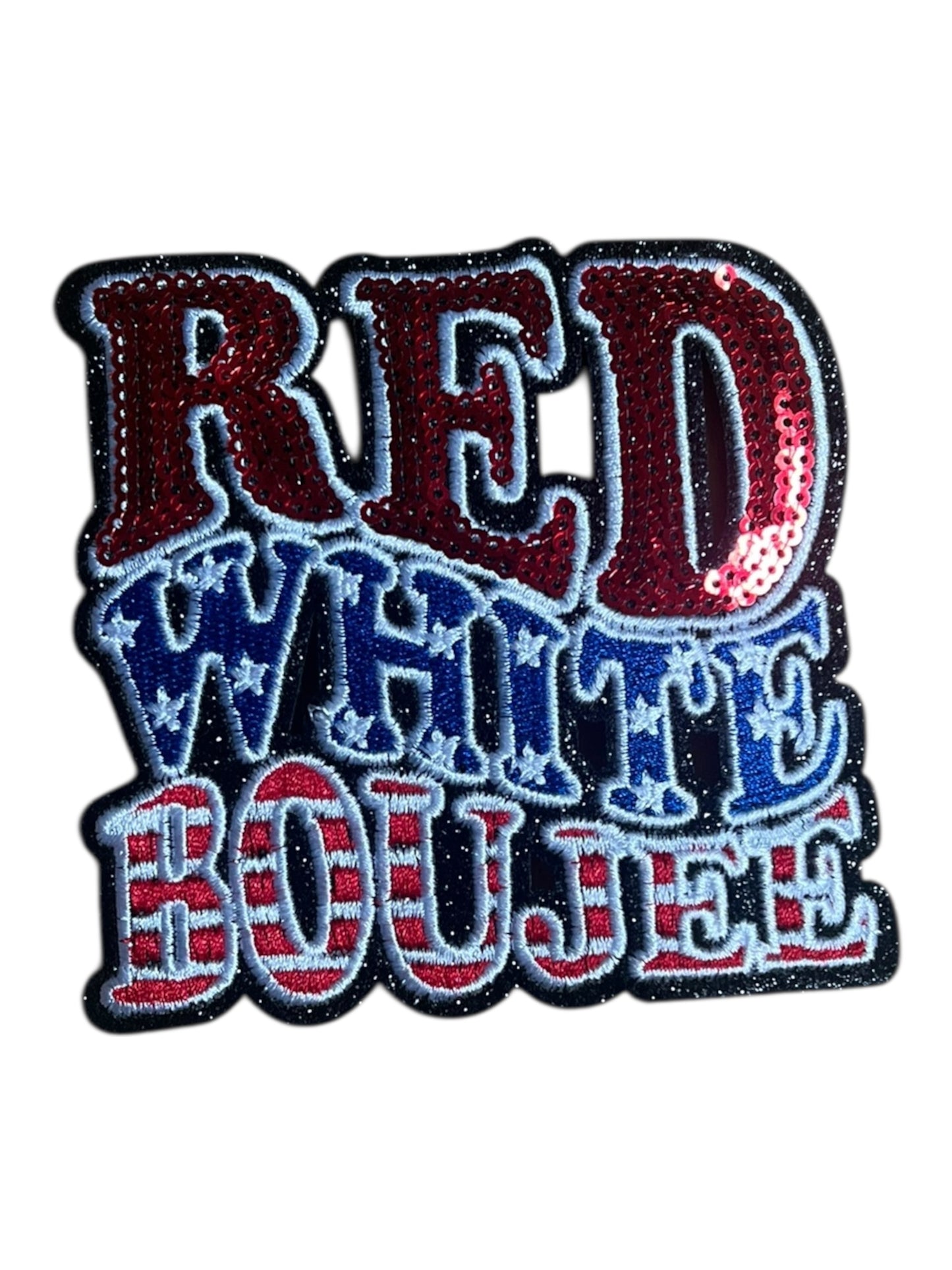 Red White Boujee sequin