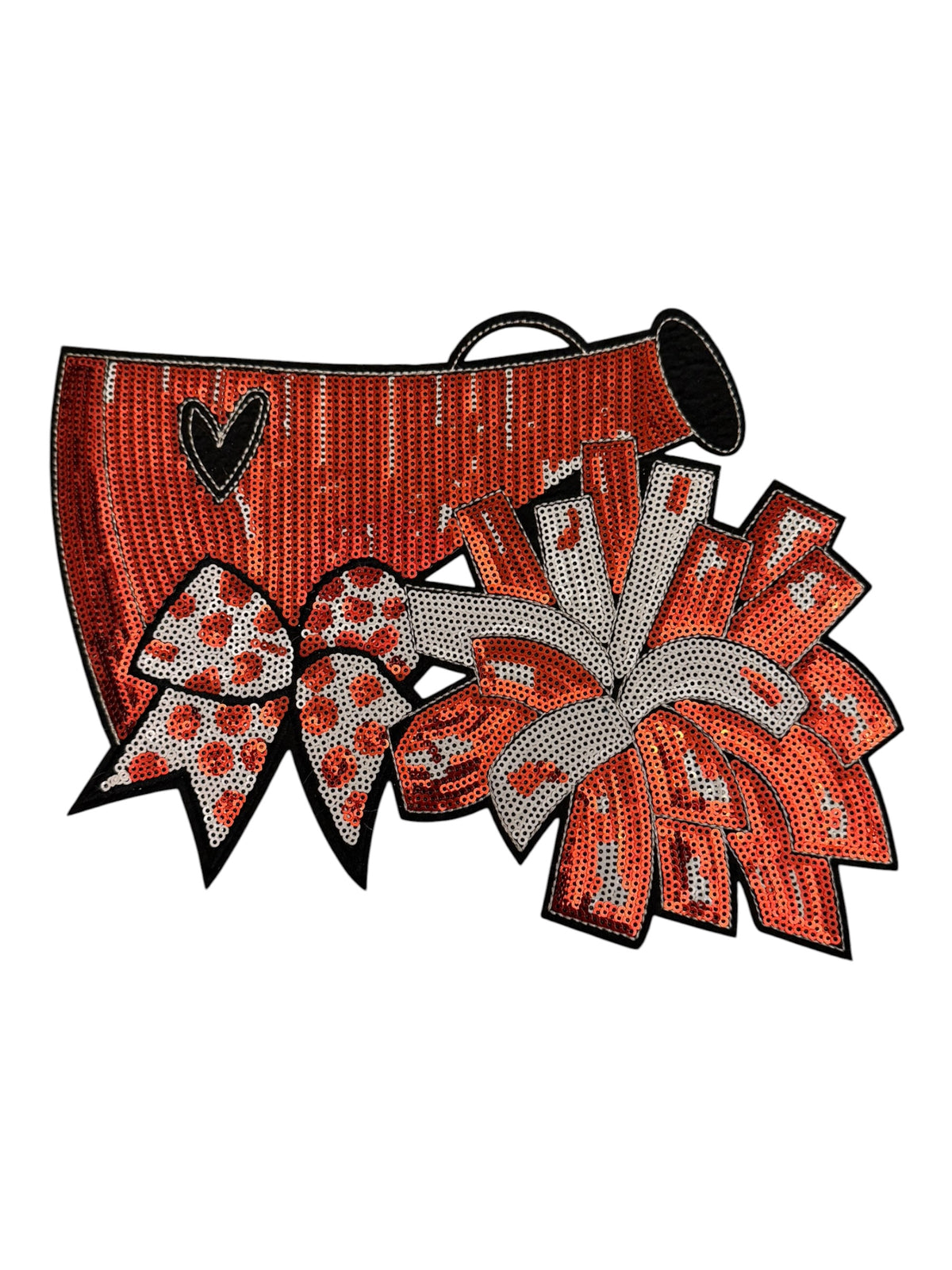 Sequin megaphone and poms