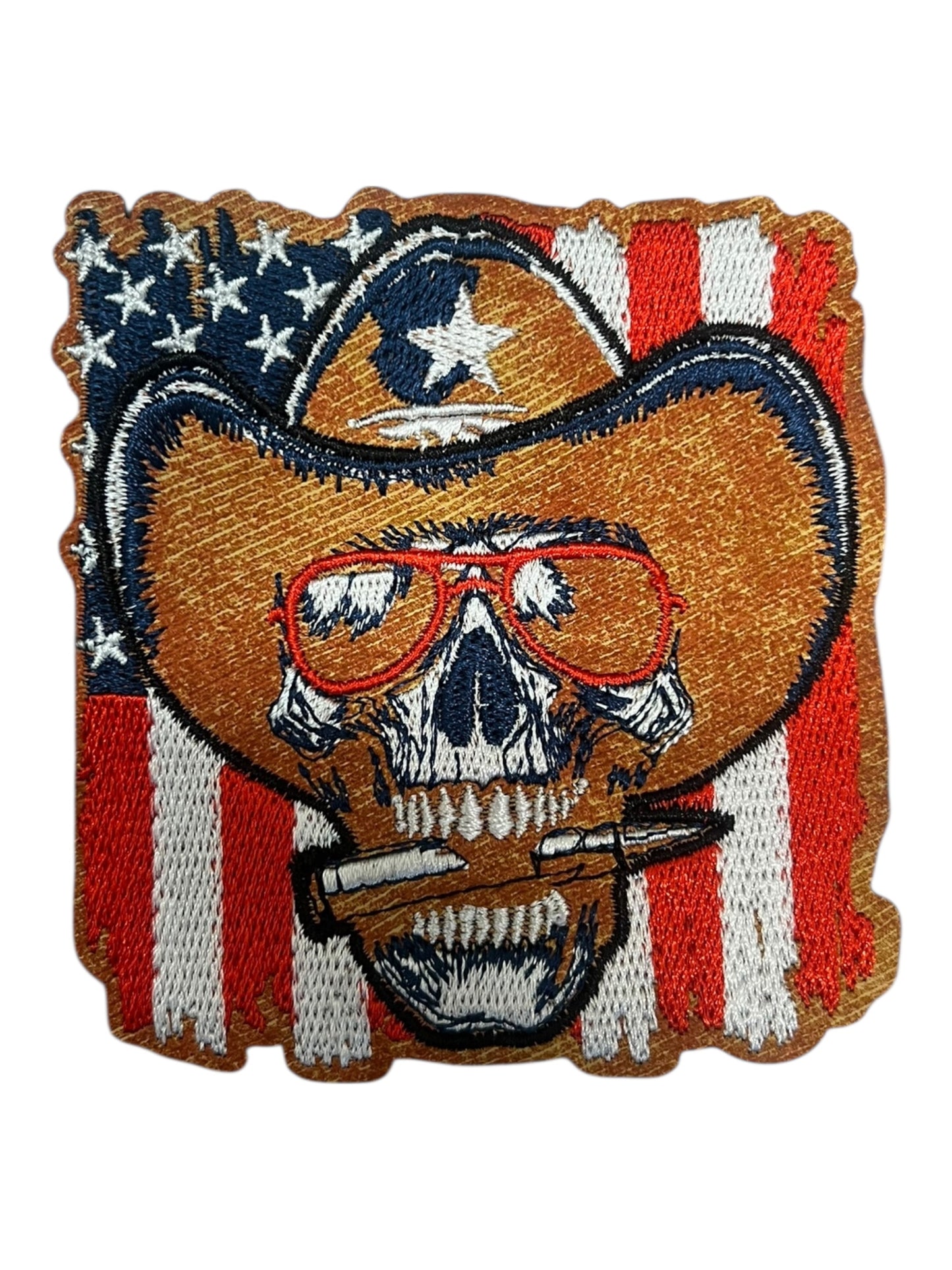 USA flag with Skelly Cowboy