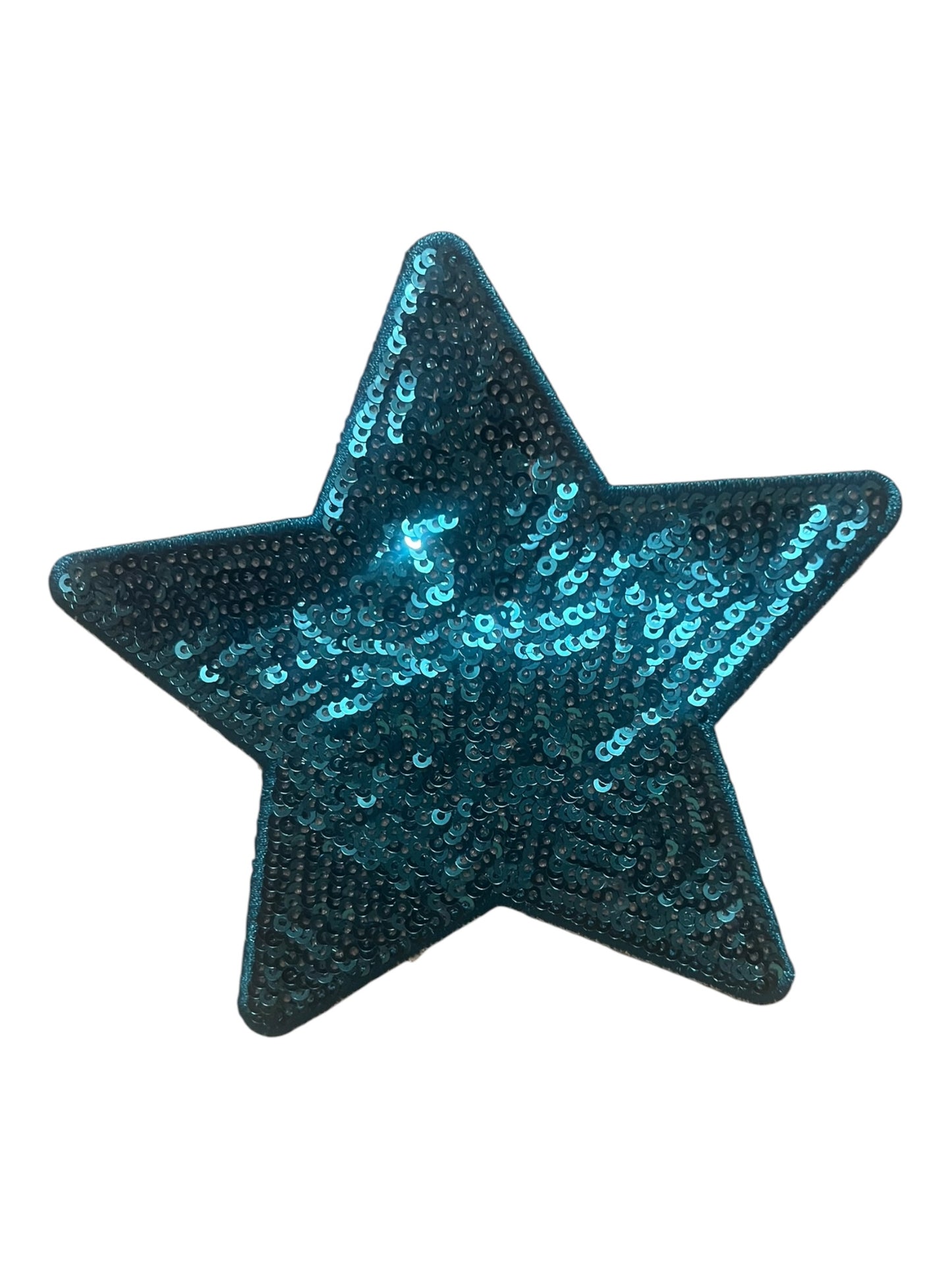 5” turquoise sequin star