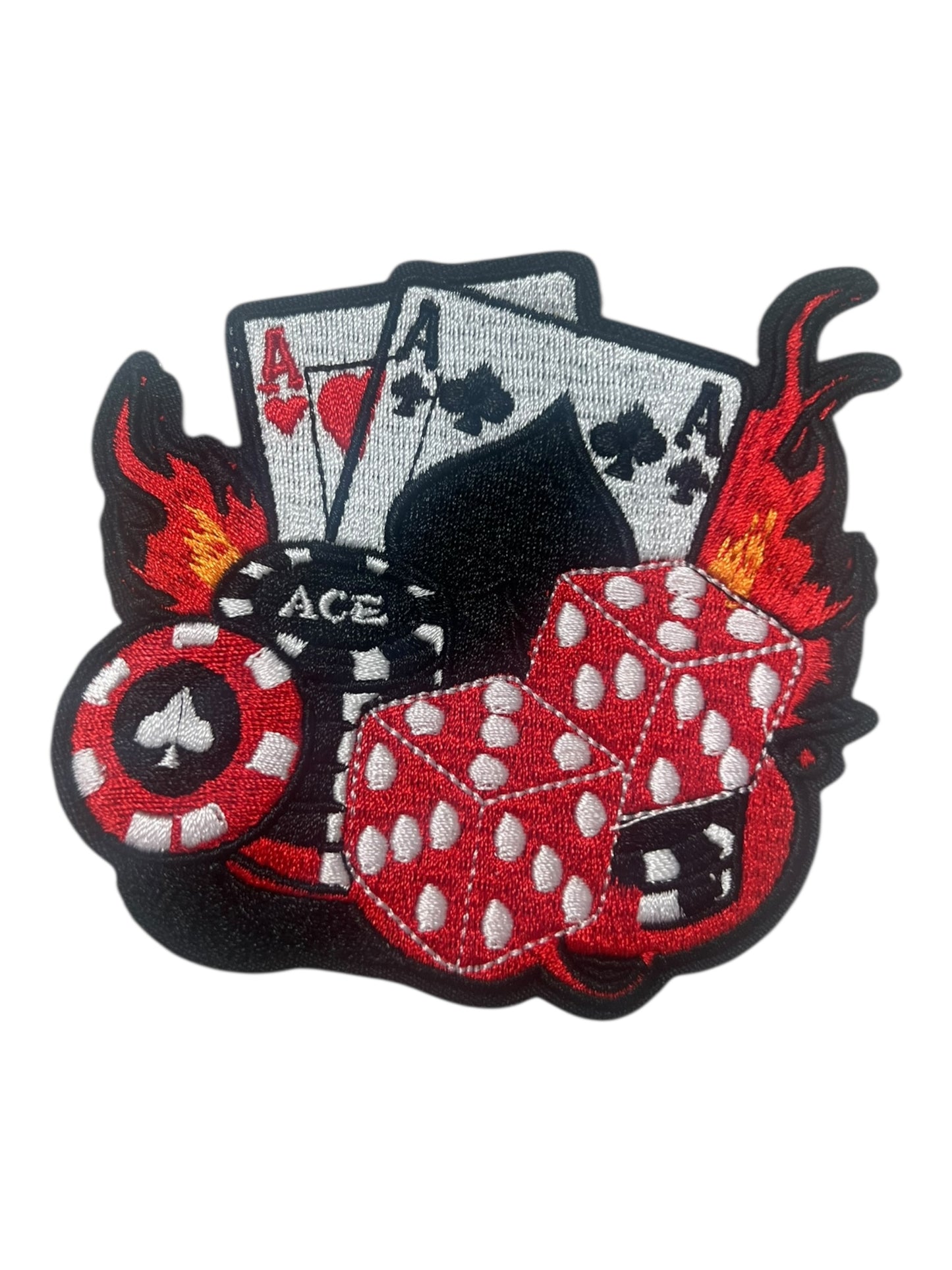 Aces Dice and flames