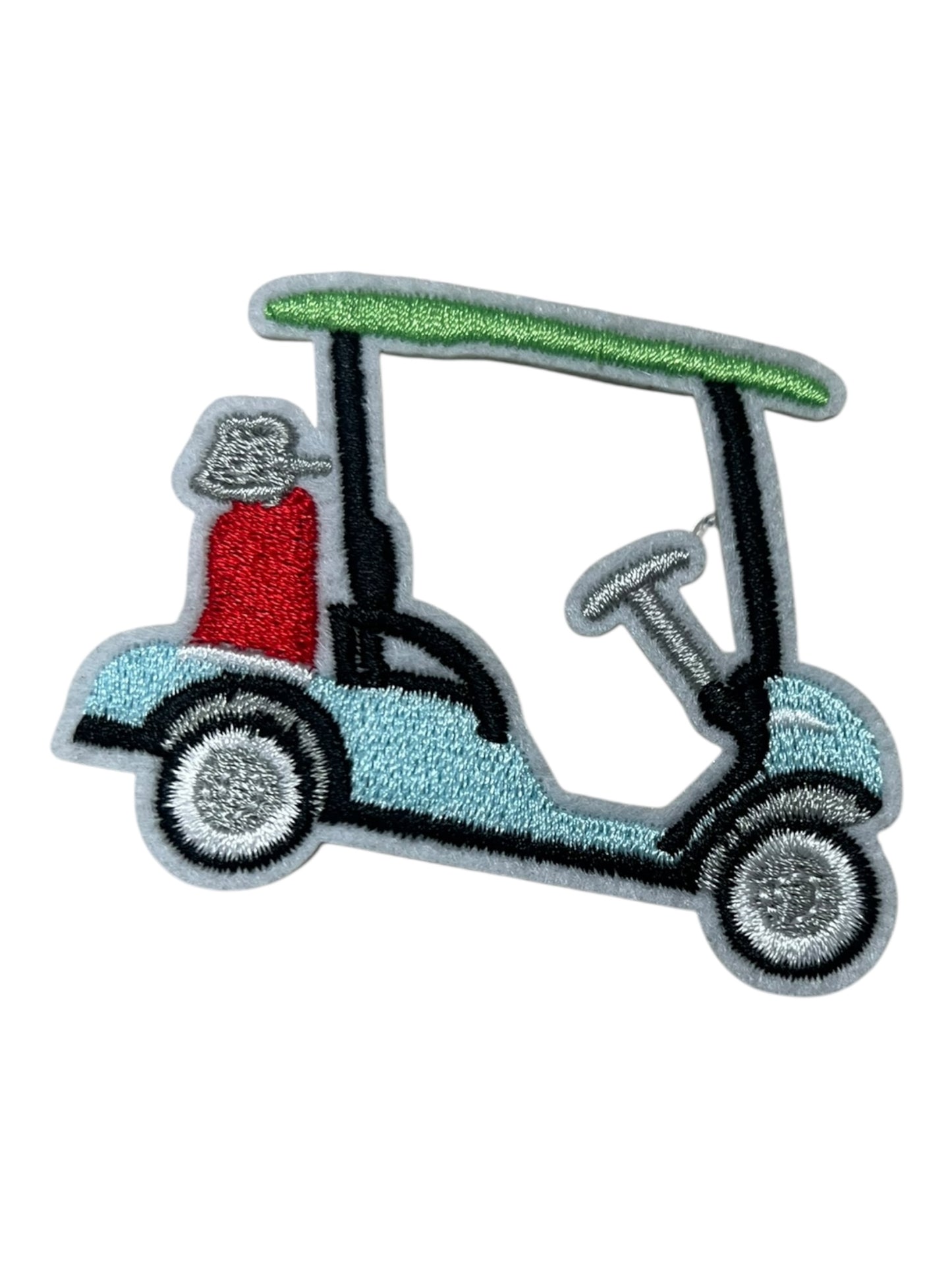 Light blue golf cart