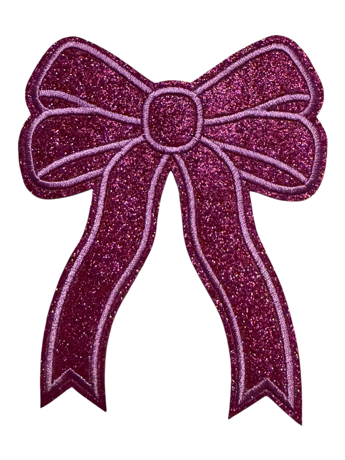 Hot Pink glitter bow 5”