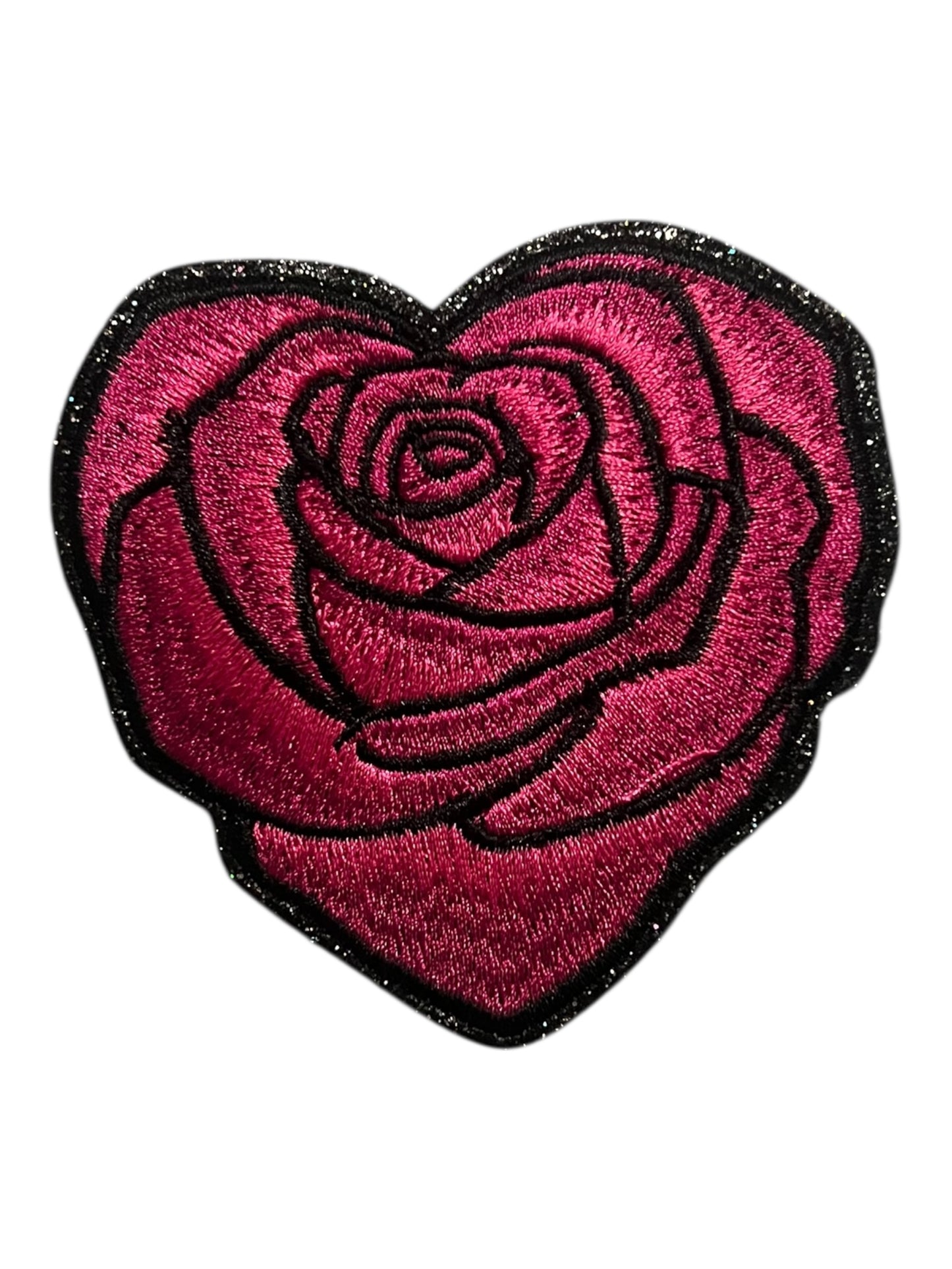 Heart shaped Pink and black Rose