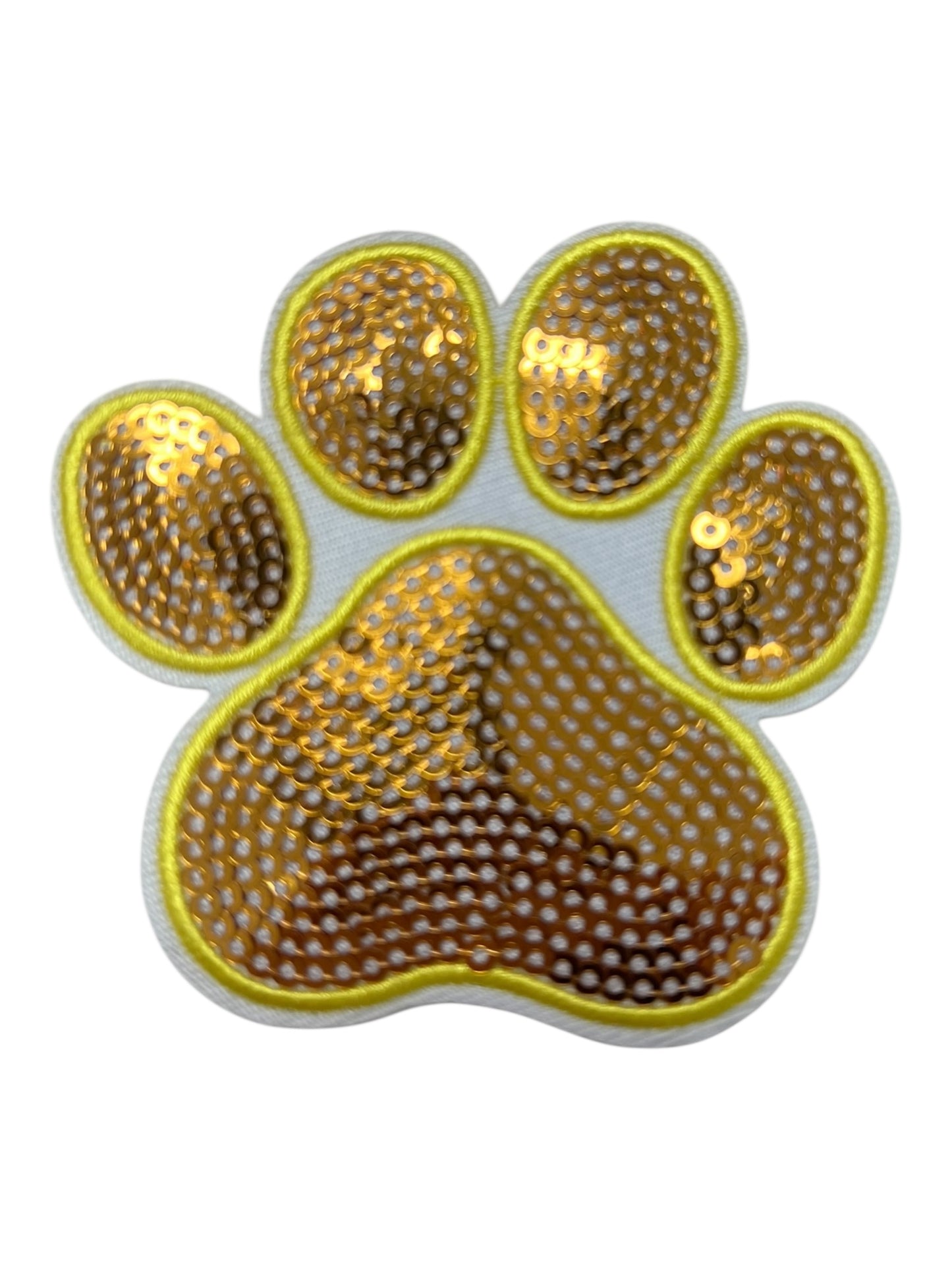 Gold sequin paw