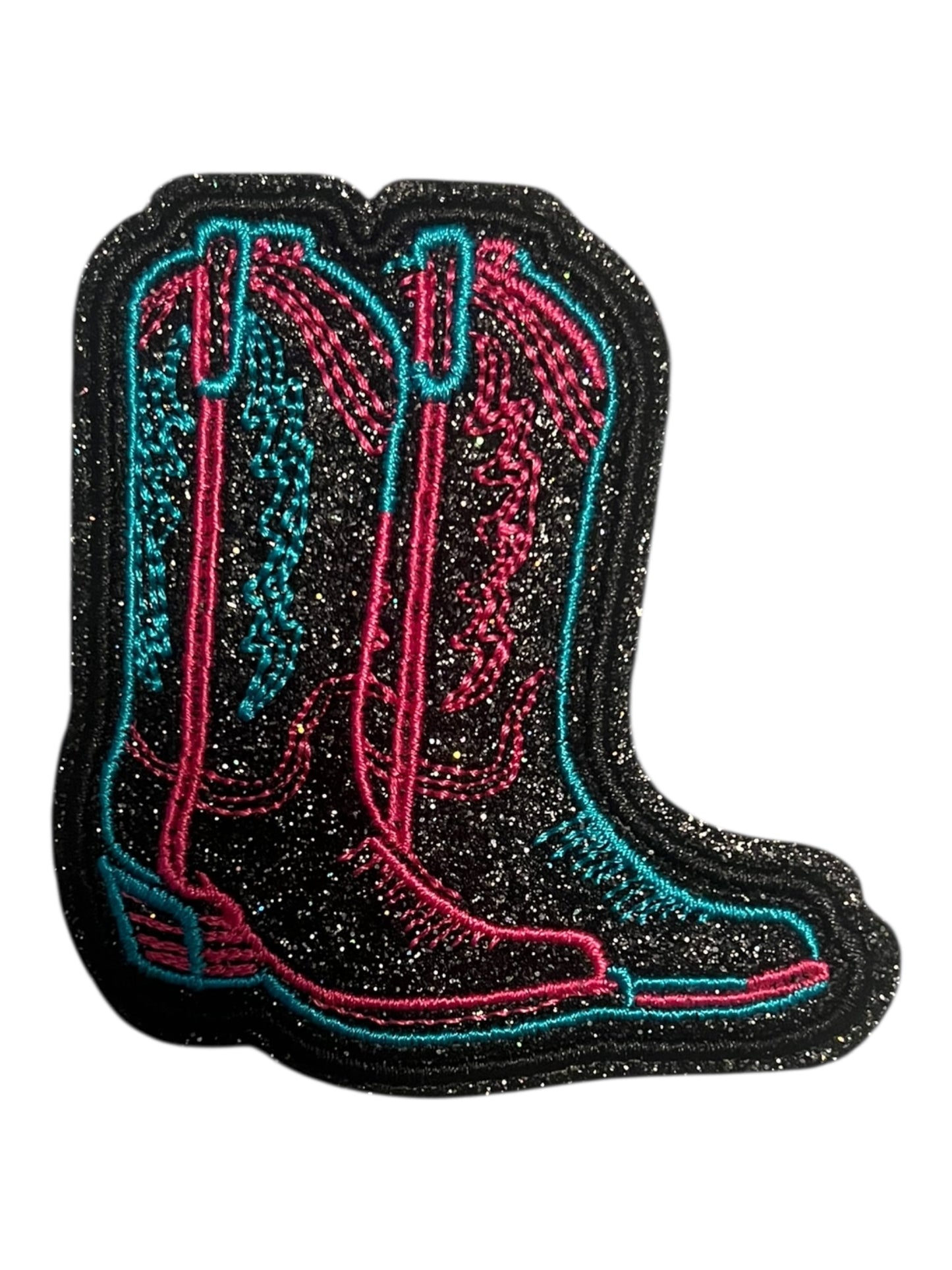 Cowgirl boots turquoise and hot pink