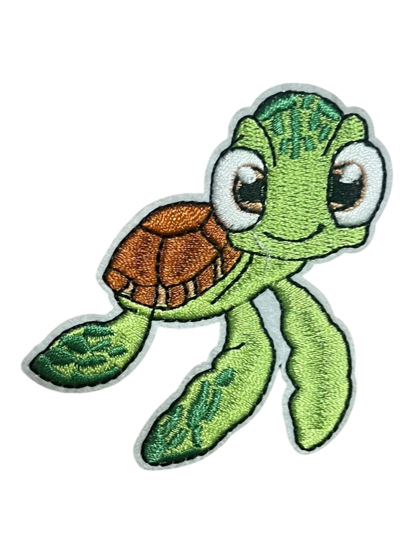 Green turtle with brown shell