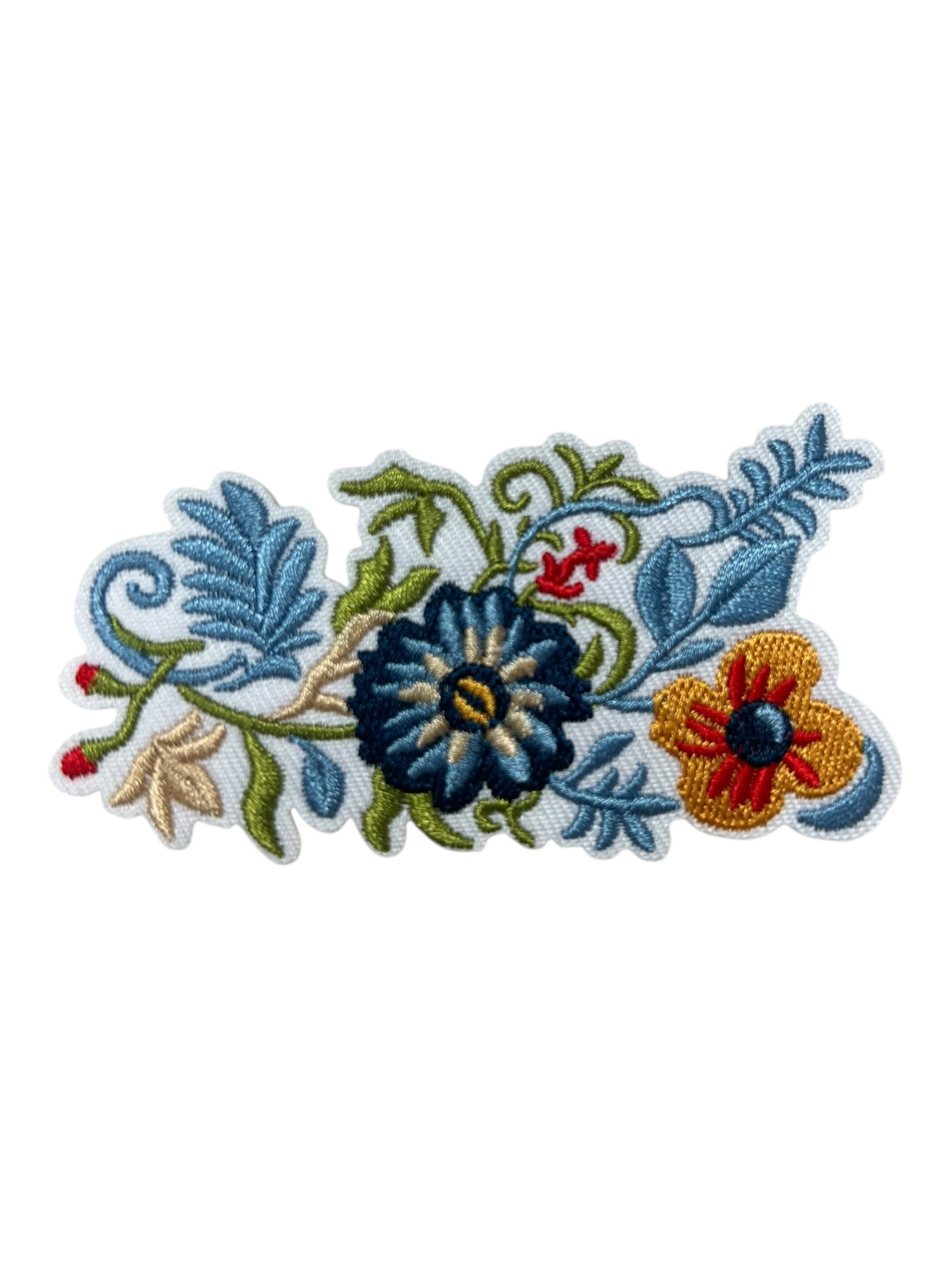 Vintage blue and yellow flowers