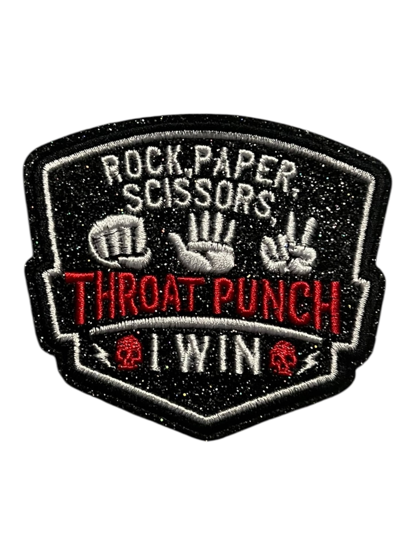 Rock Paper Scissors throat Punch I win