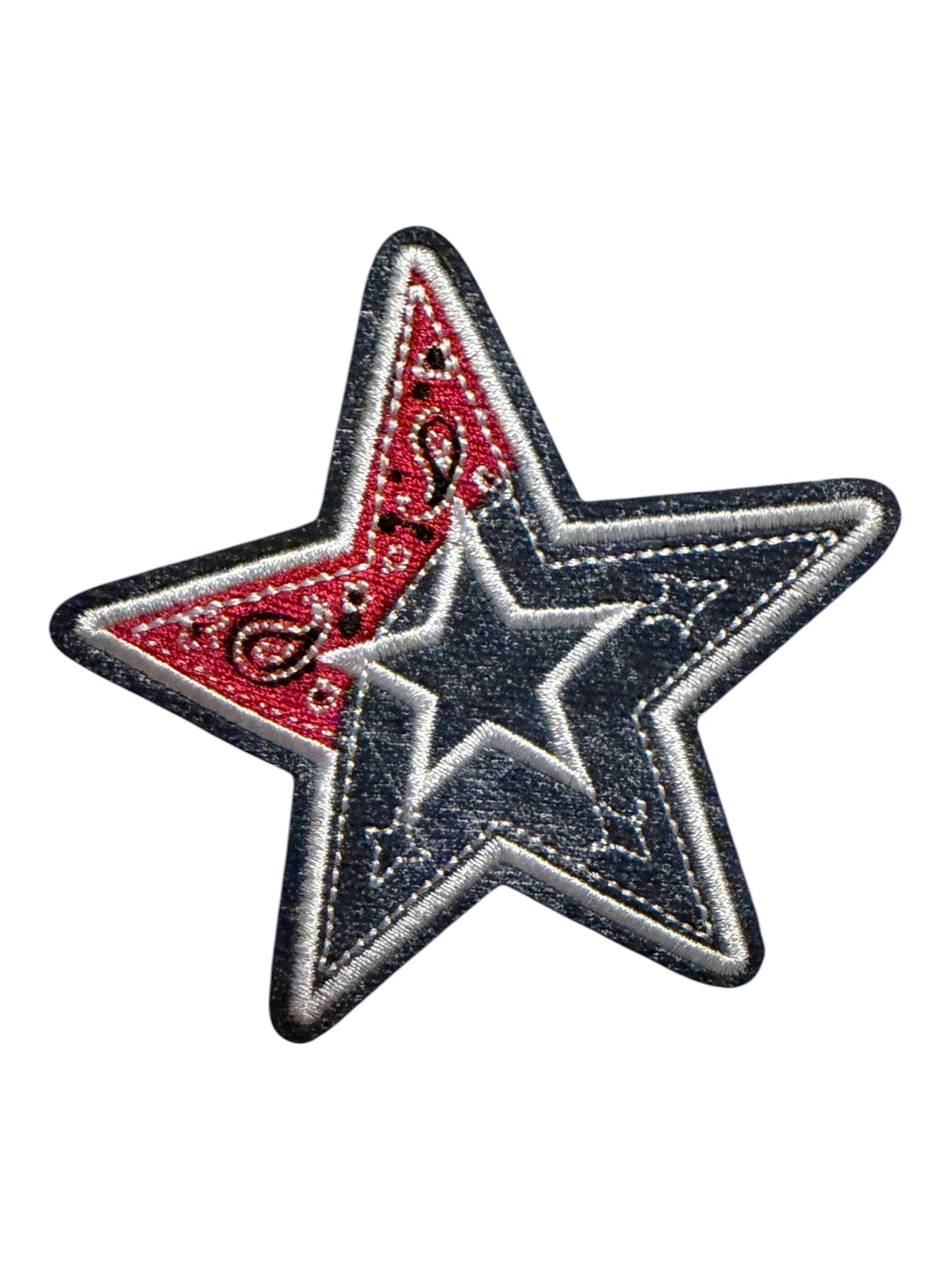 Quilted bandana star red white blue