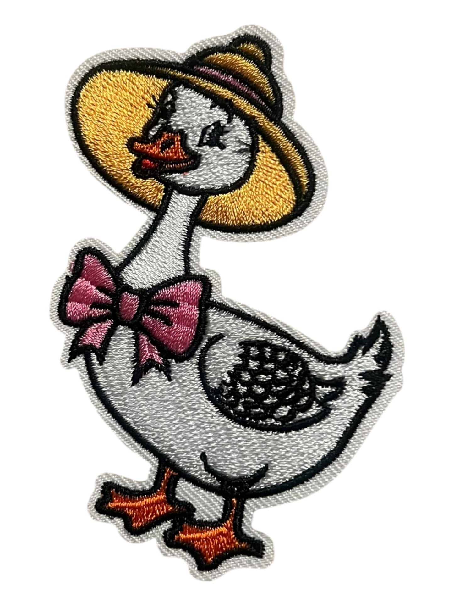 Silly Goose with hat and pink bow