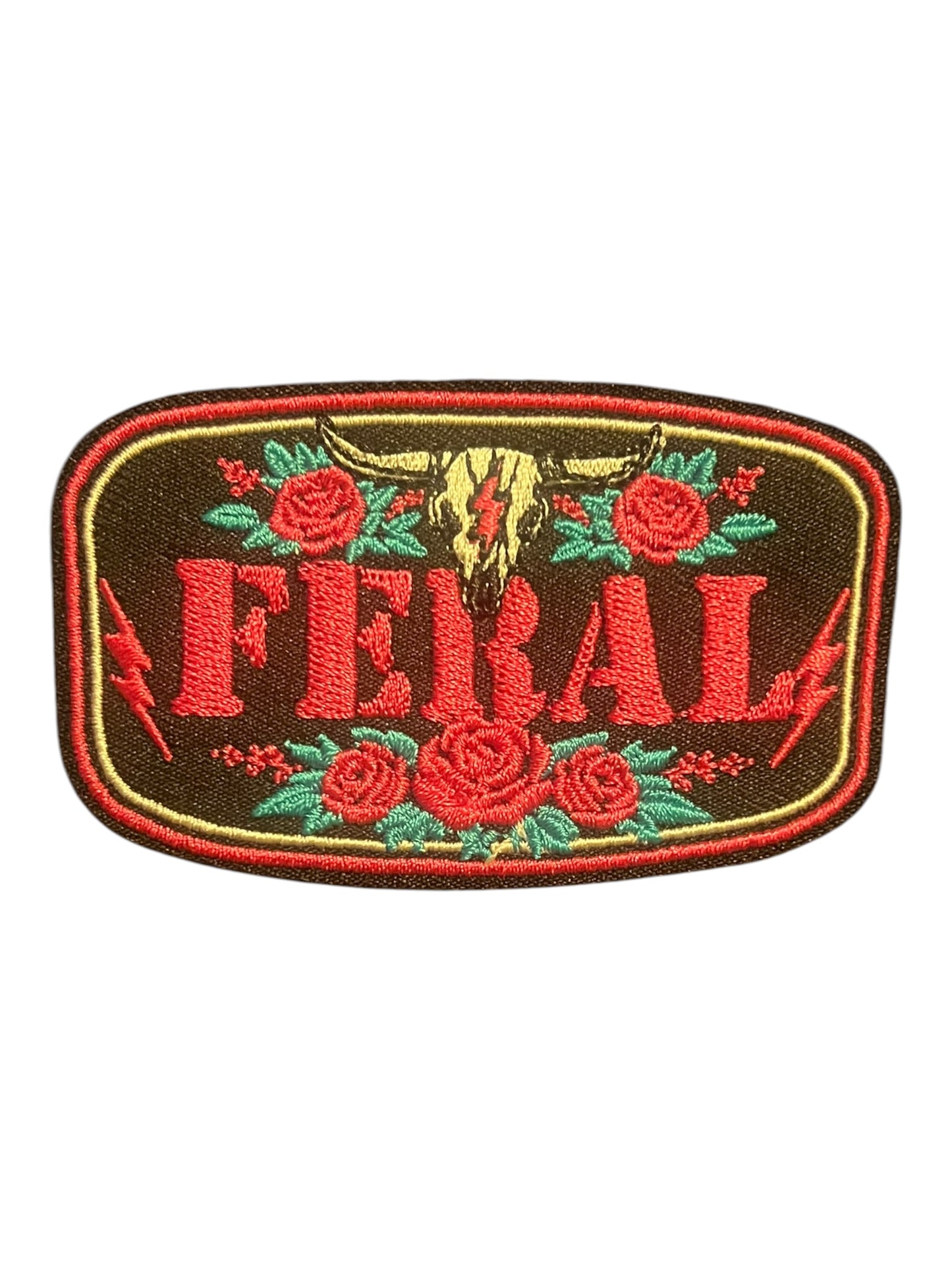 Feral with roses and steer skull