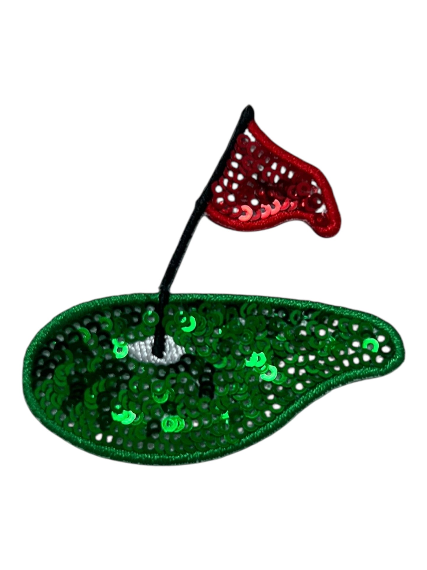 Golf green Red flag sequin
