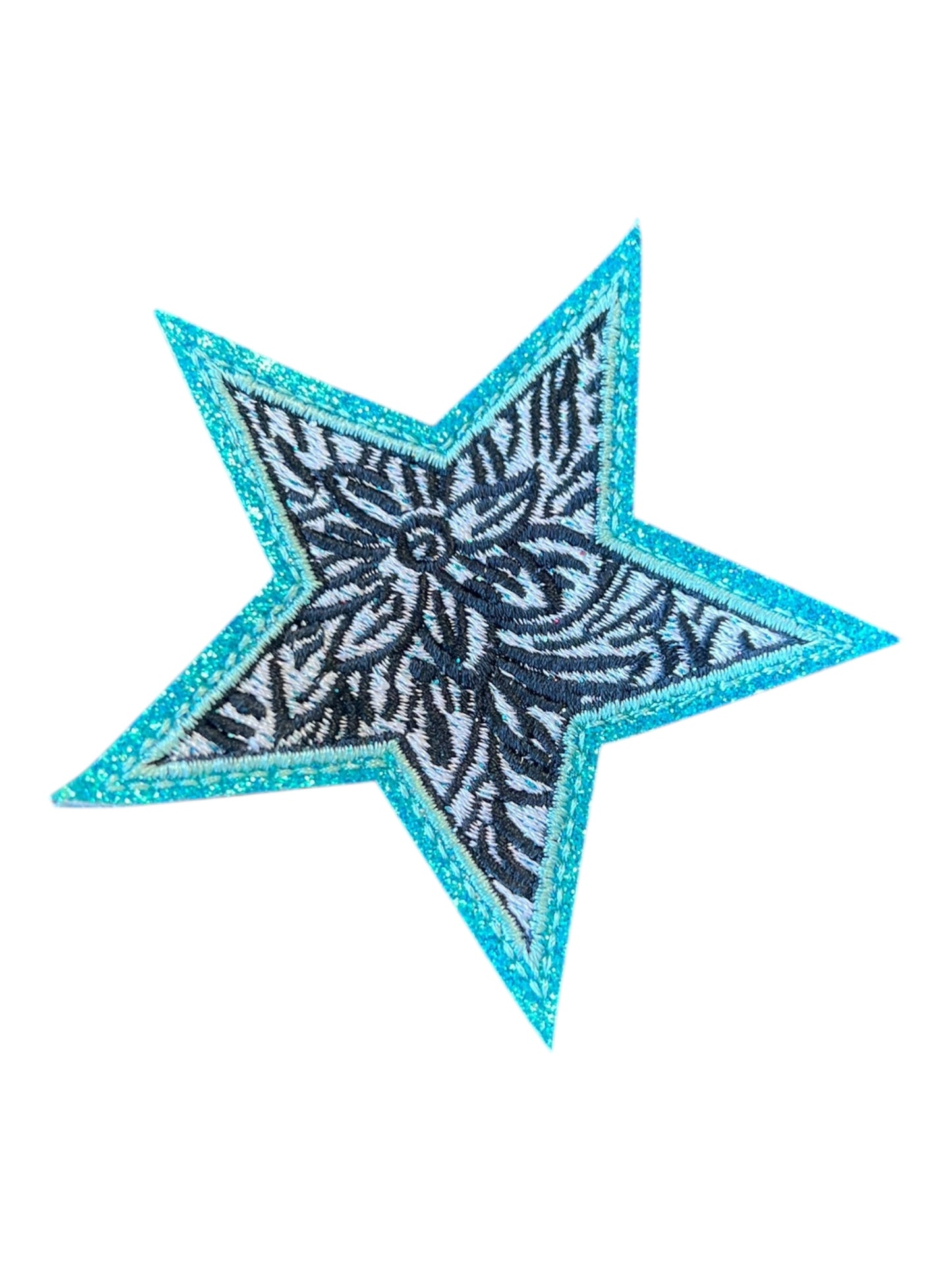 Black and turquoise star