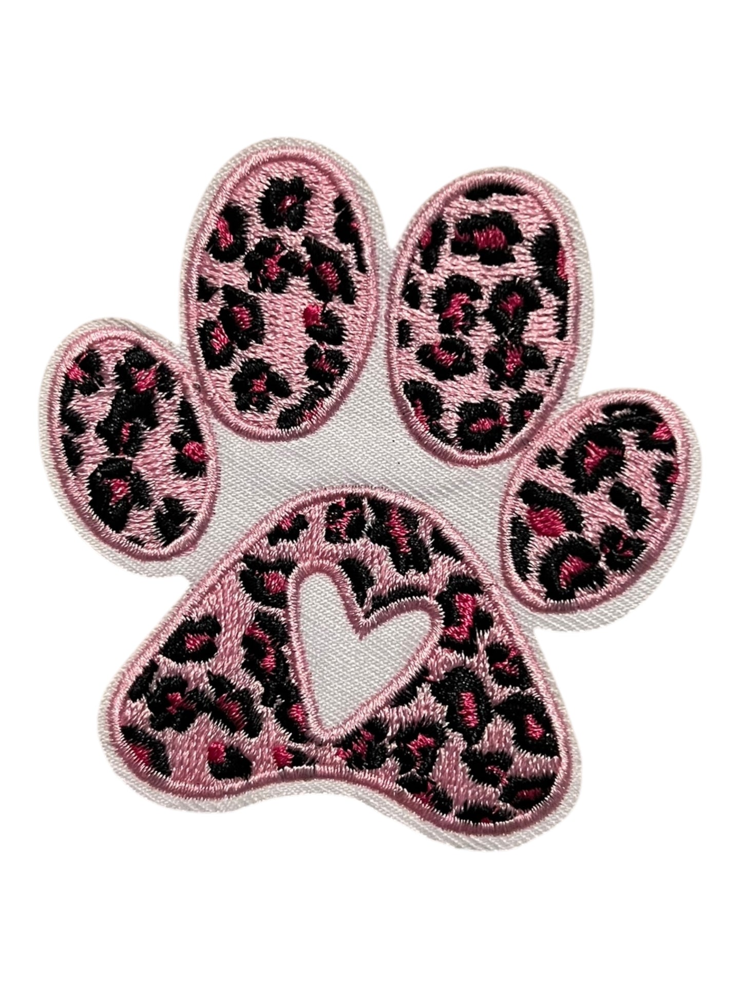 Pink leopard dog paw