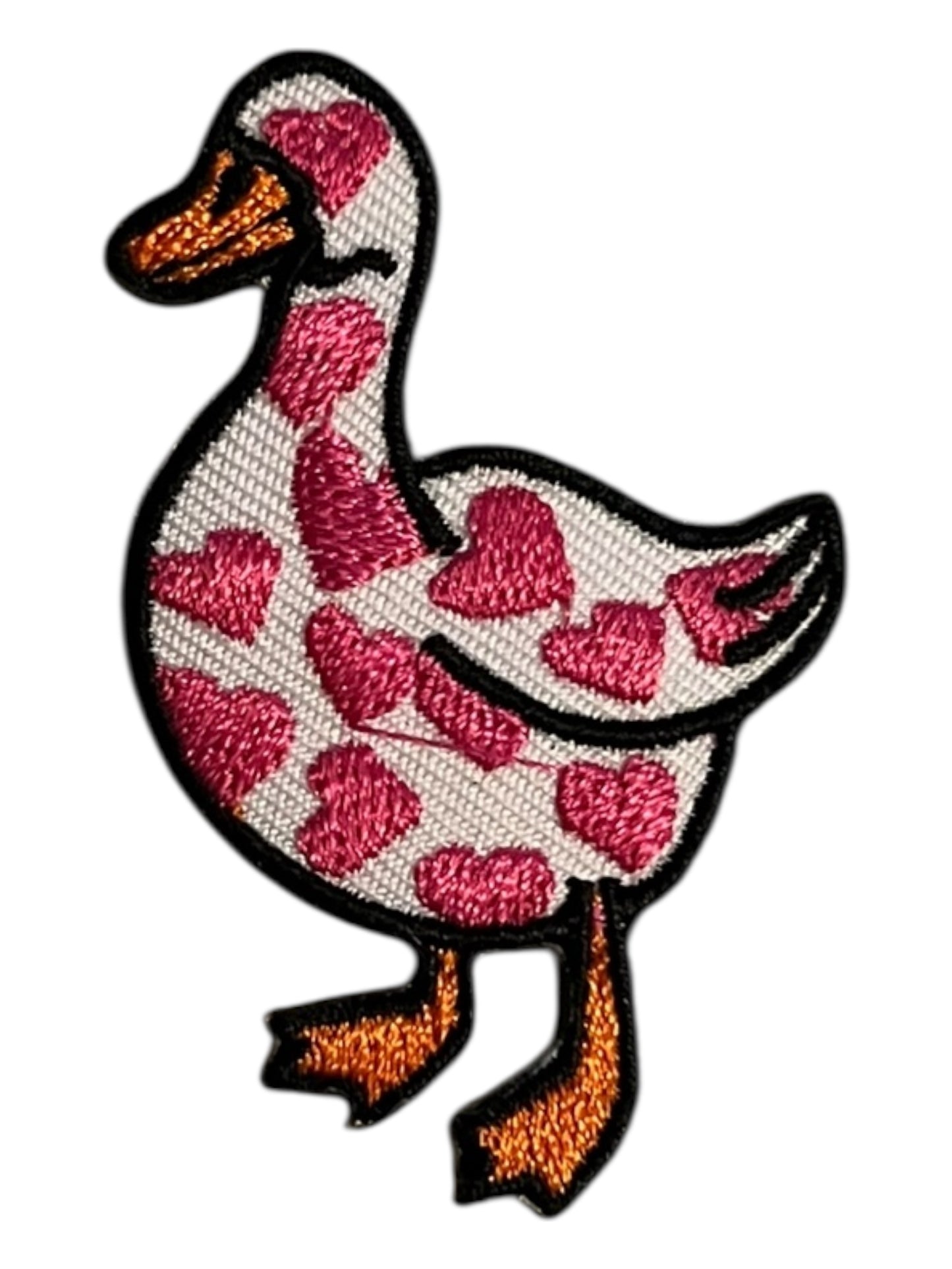 Goose w/ pink hearts