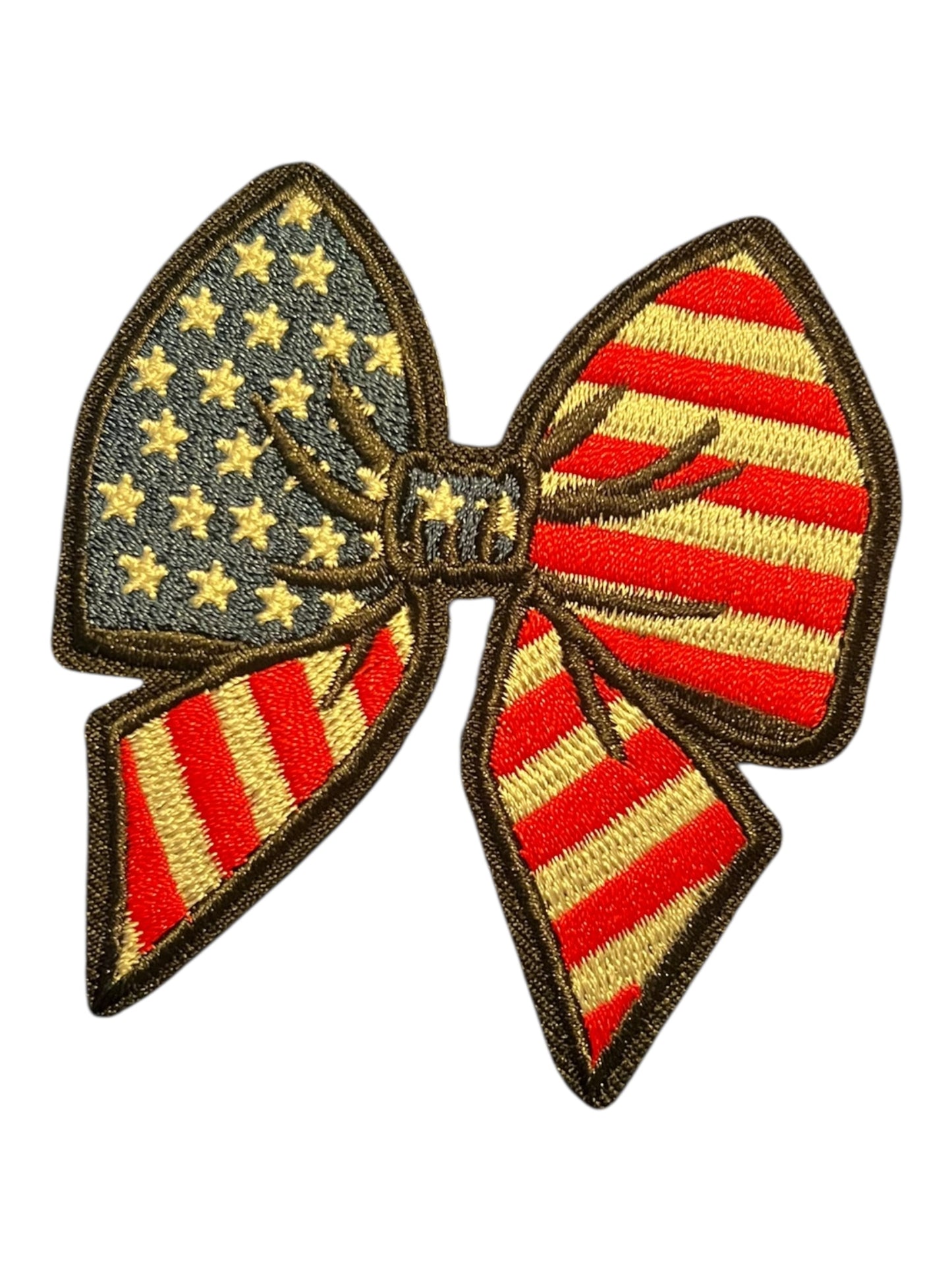 Red white and blue bow