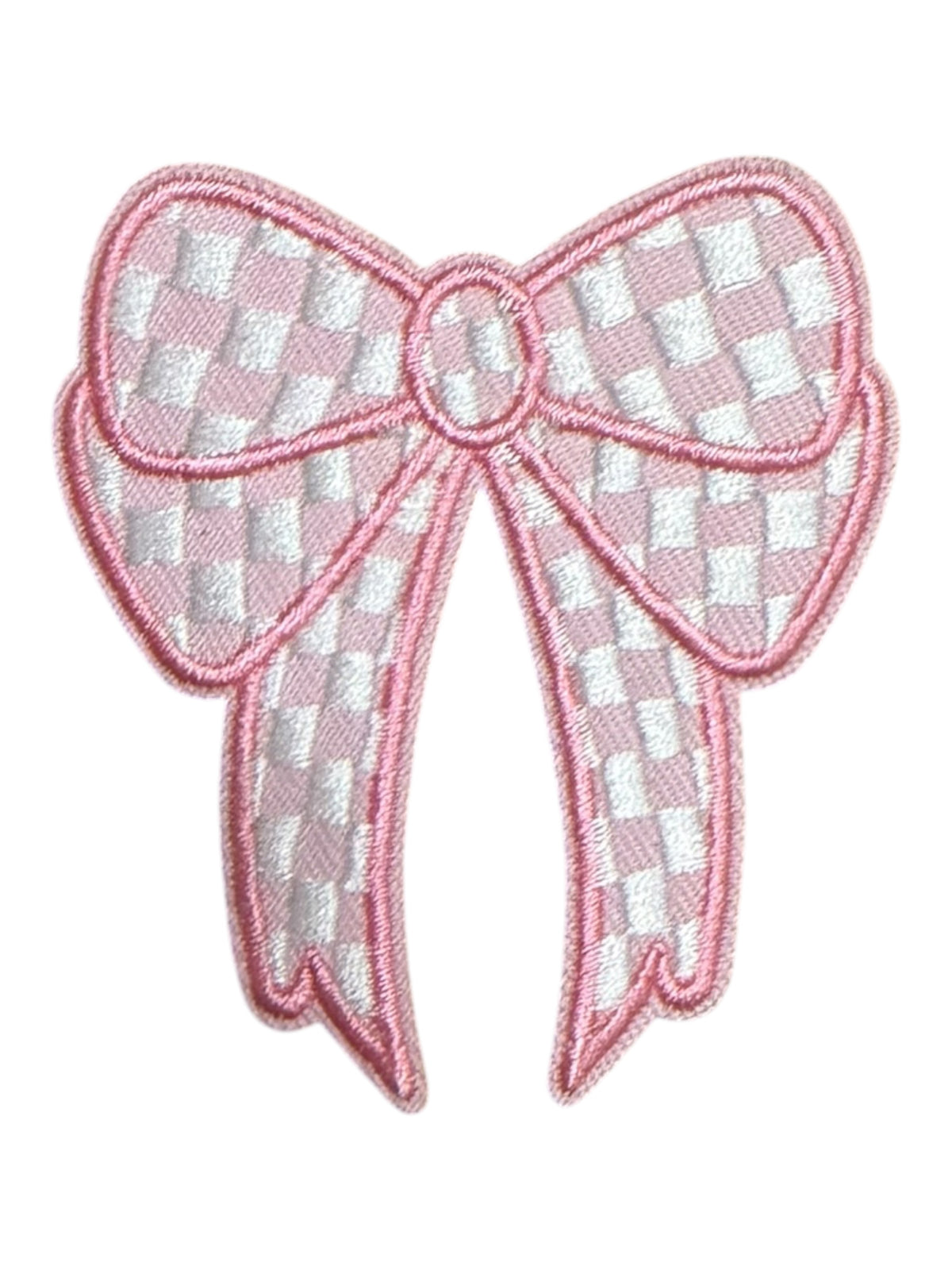 Pink and White checkered bows
