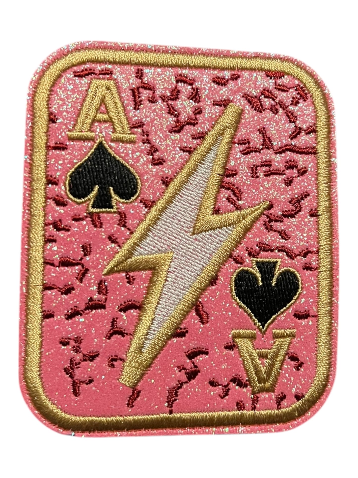 Pink Ace with lightning bolt spade