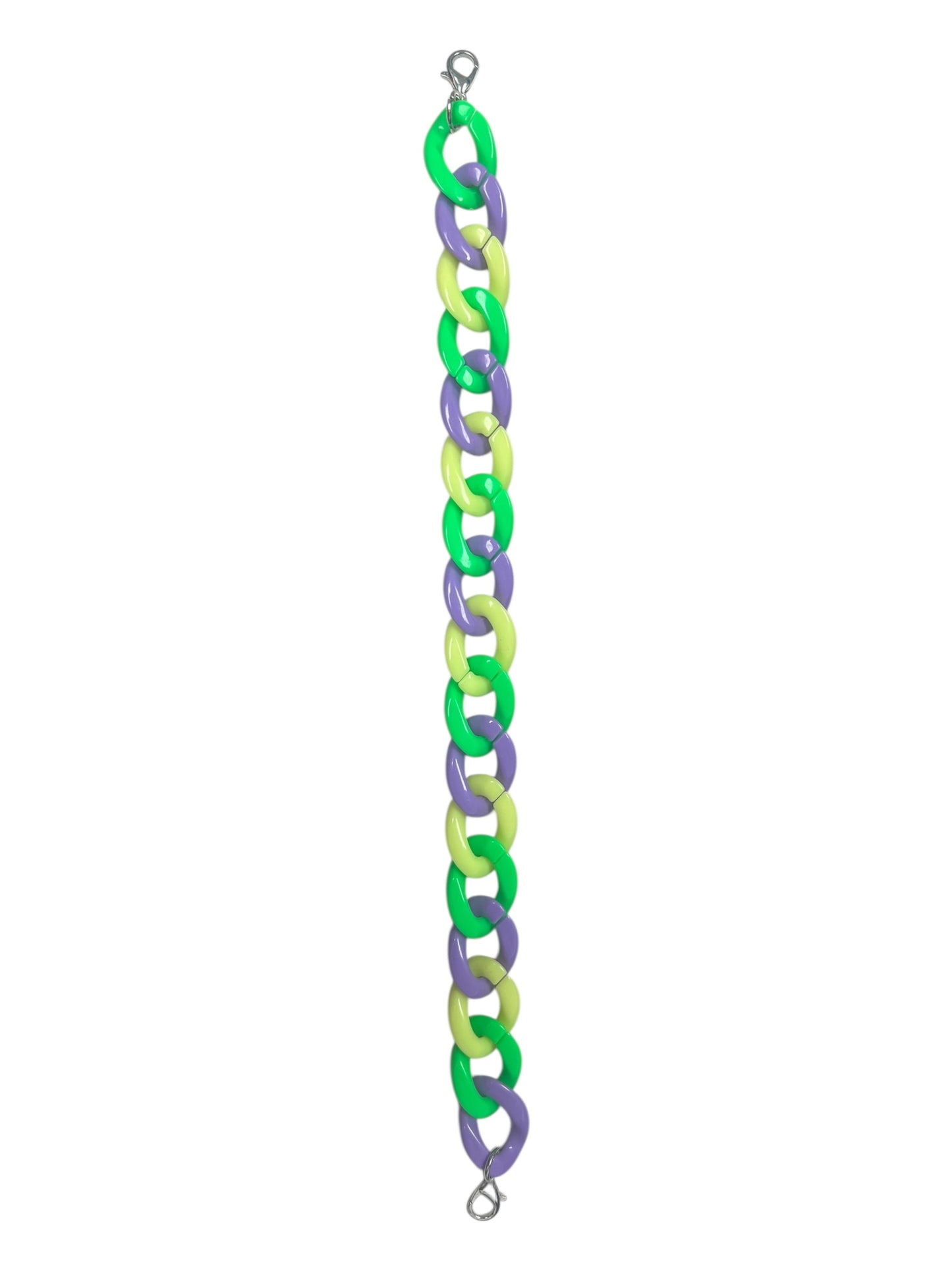 Mardi Gras hat chain acrylic link