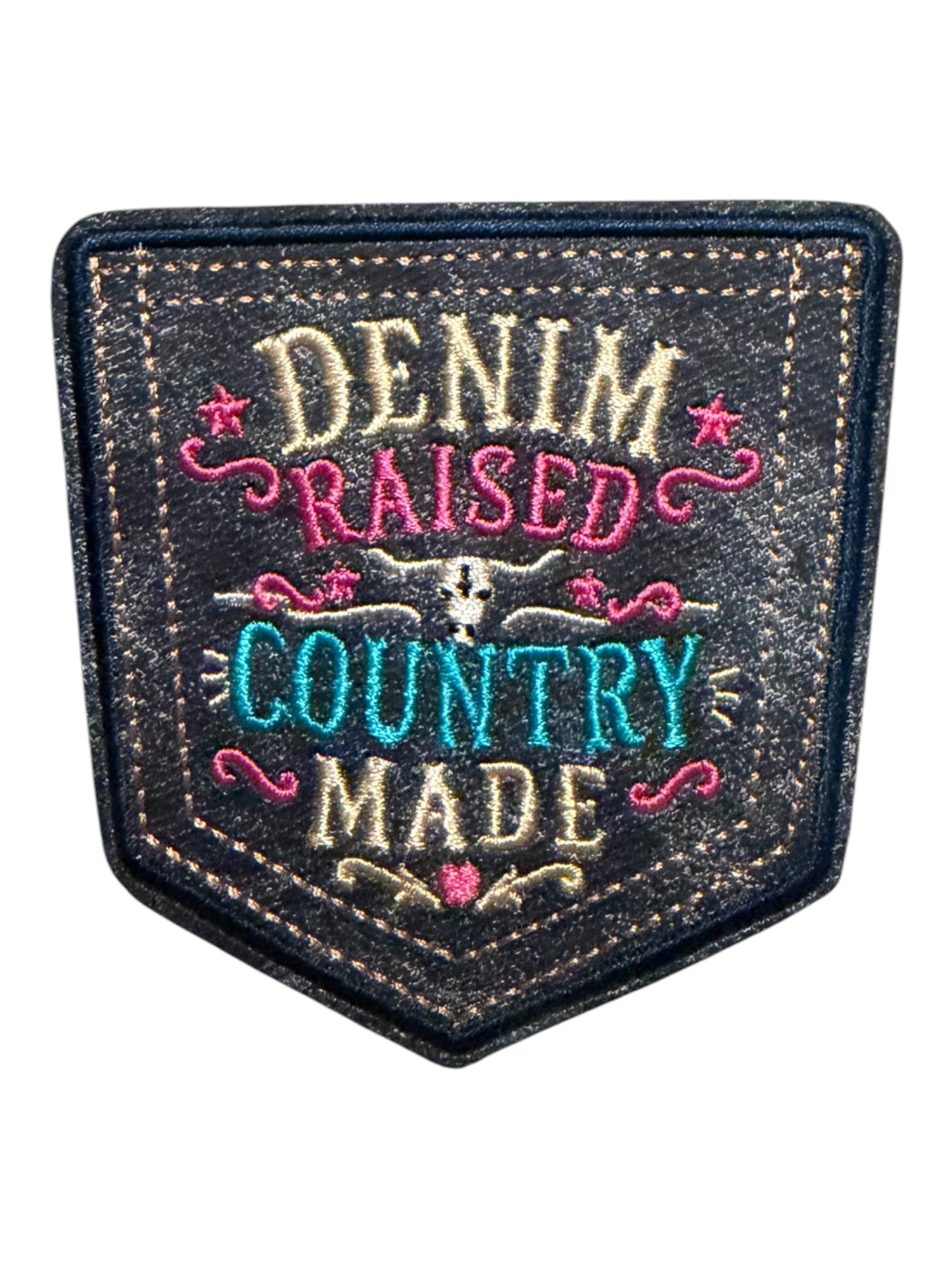 Denim raised country made