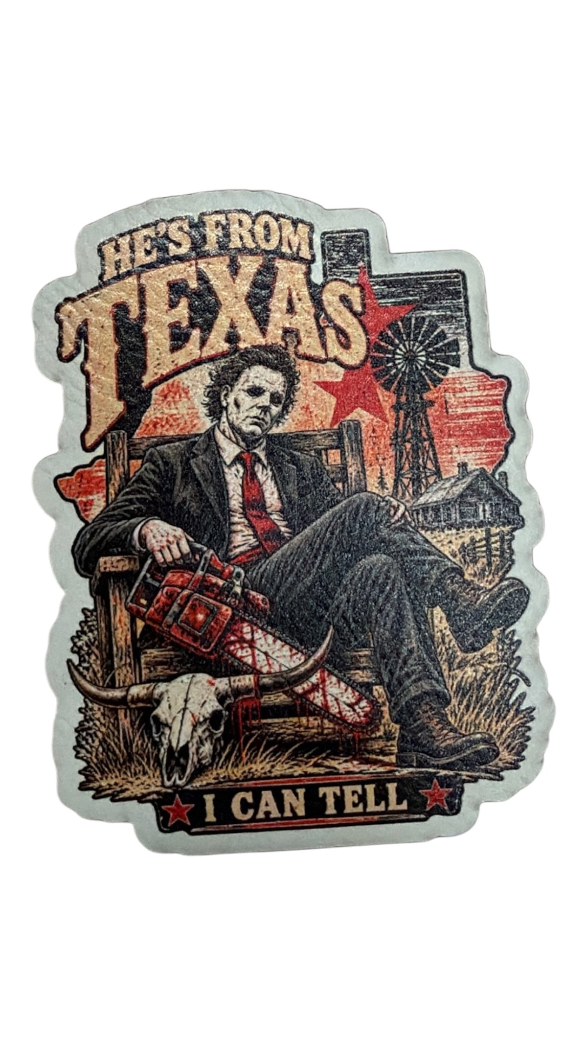 He’s from Texas I can tell leatherette