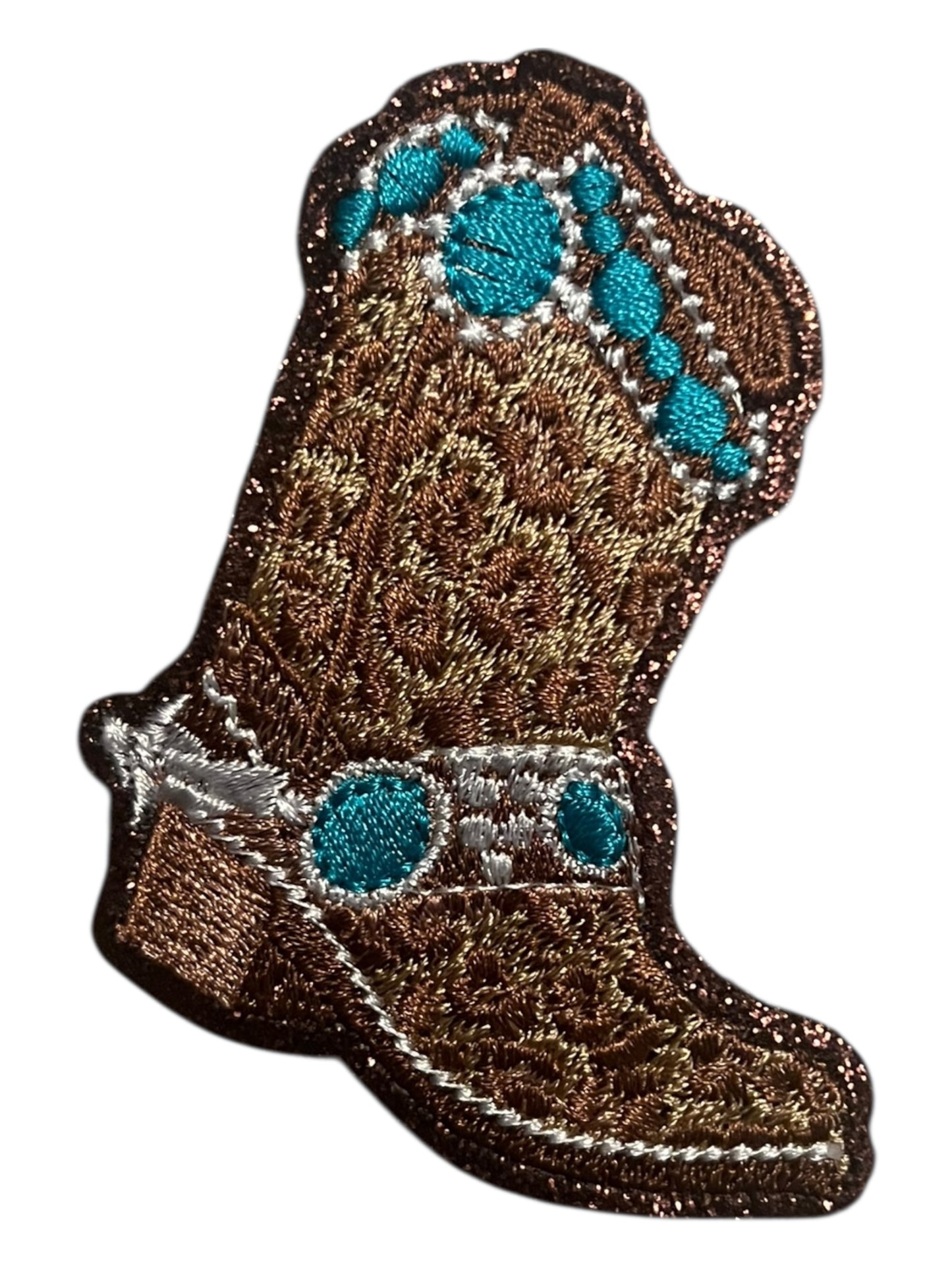 Cowgirl boots turquoise and leopard