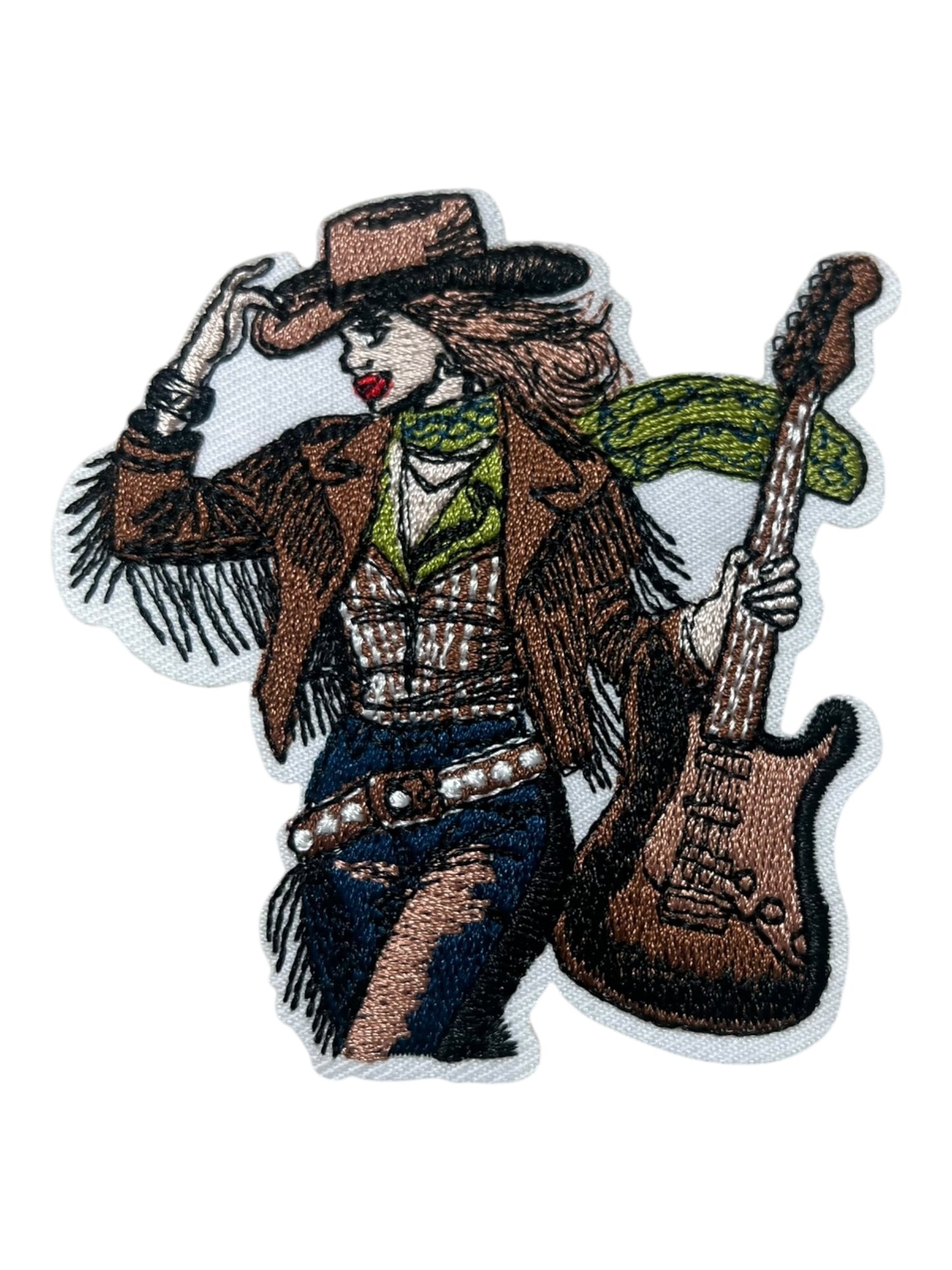 Cowgirl with guitar