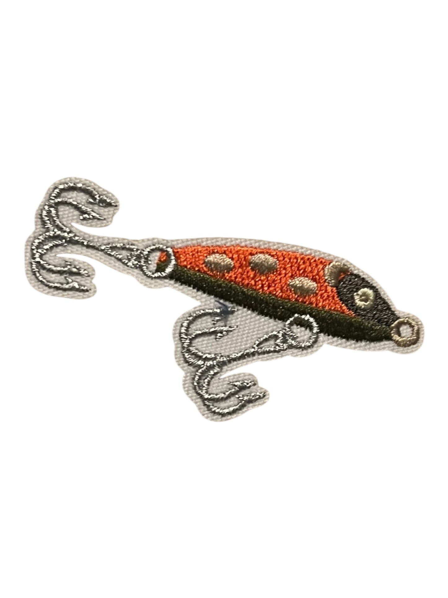Orange and blue fishing lure