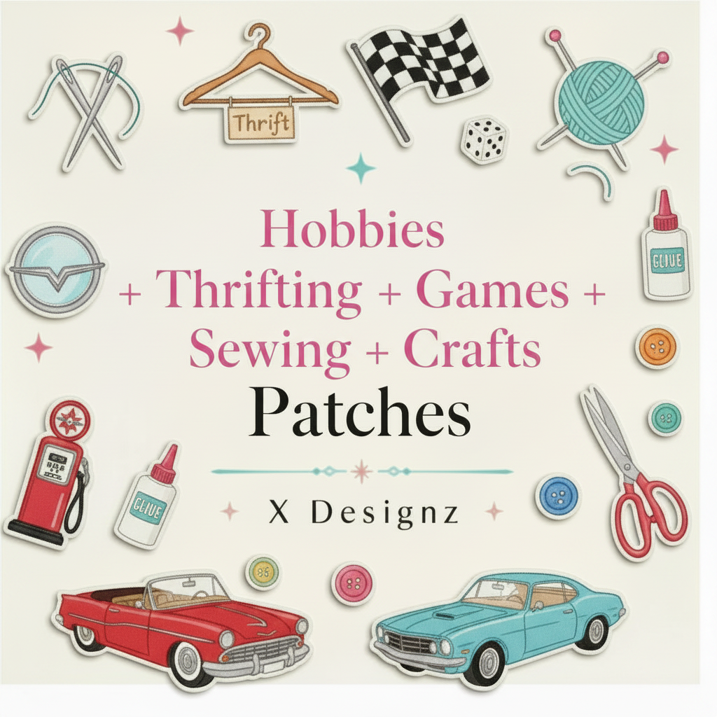 Hobbies + Thrifting + Games + Sewing + Crafts