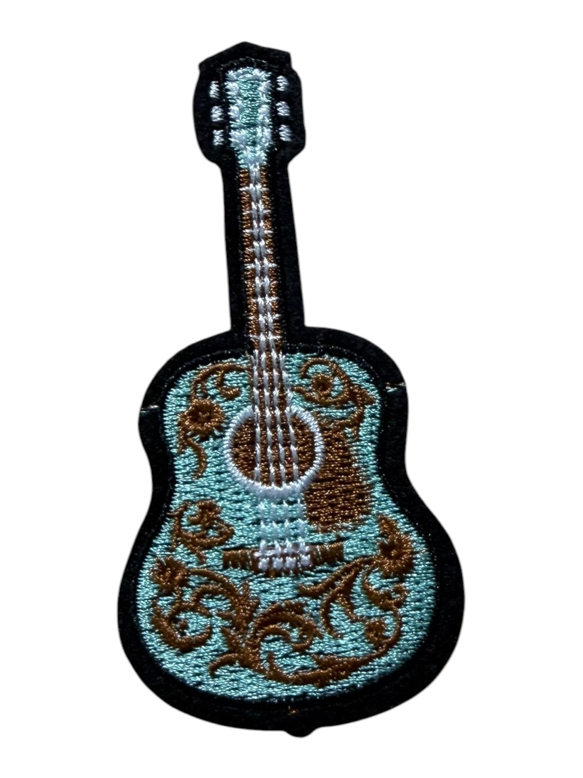 Western guitar turquoise with brown black