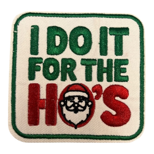 Square Santa do it Iron on Patch