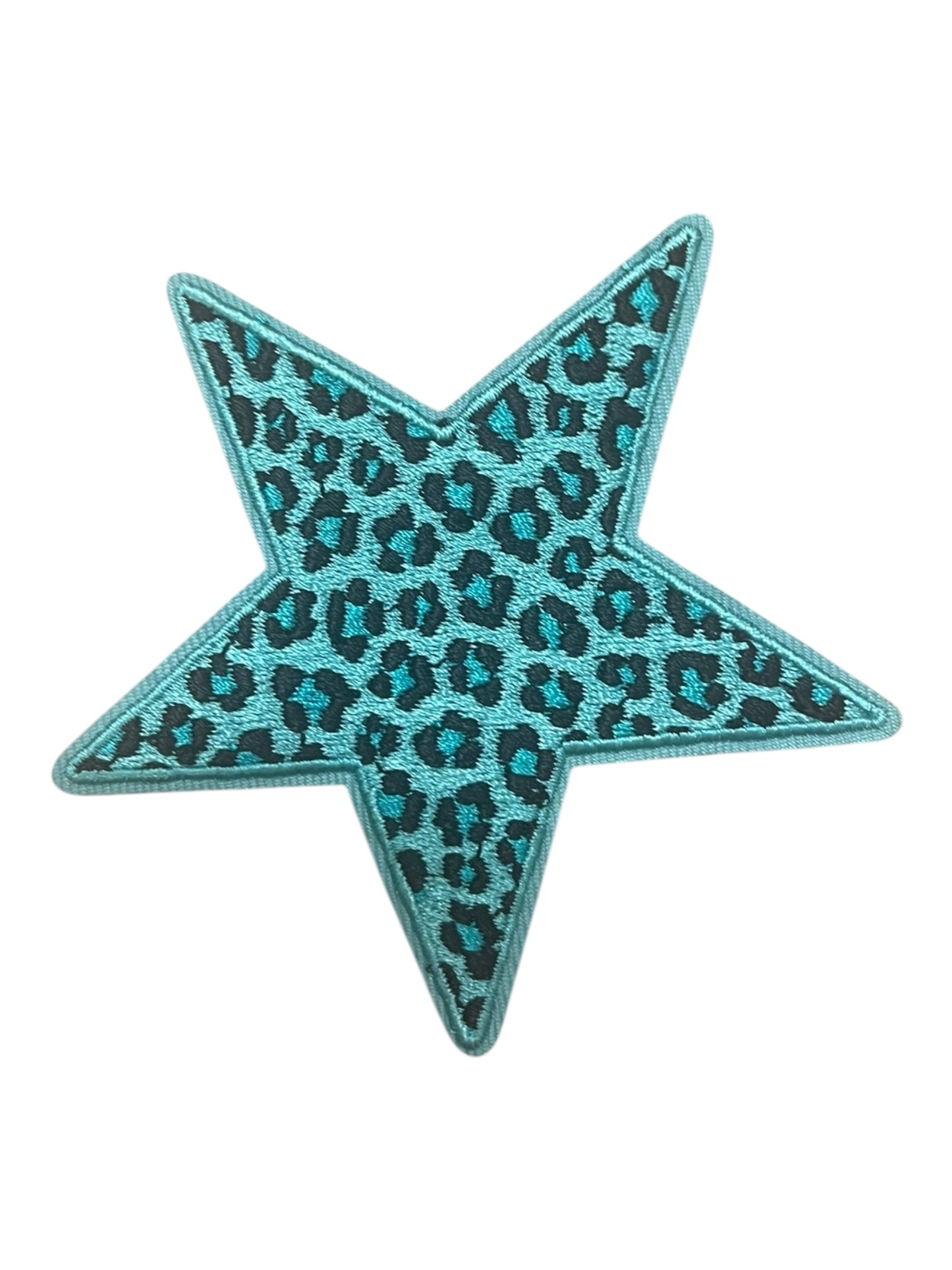 Turquoise black animal print 3.5” wide