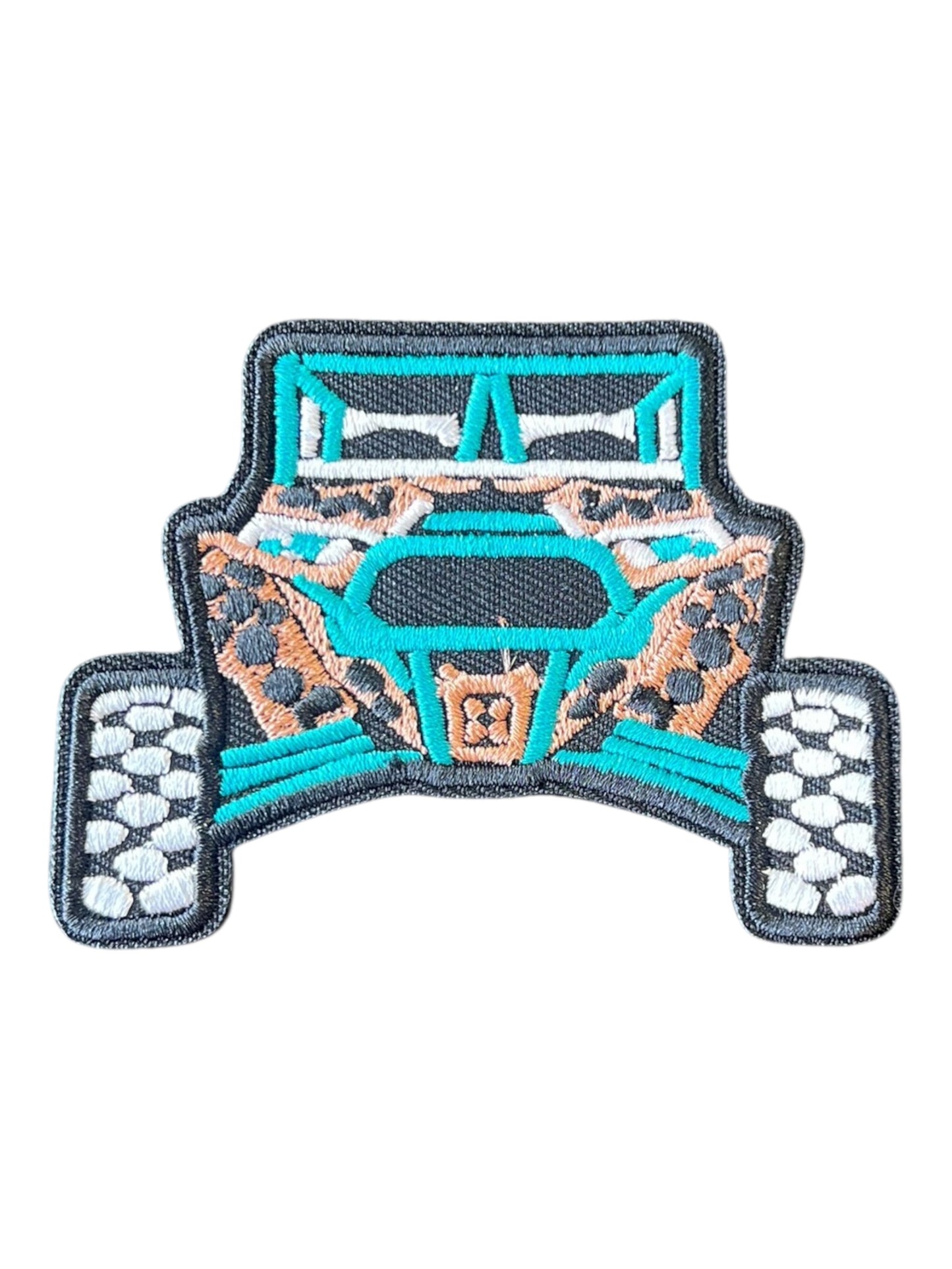 SXS non glitter leopard teal
