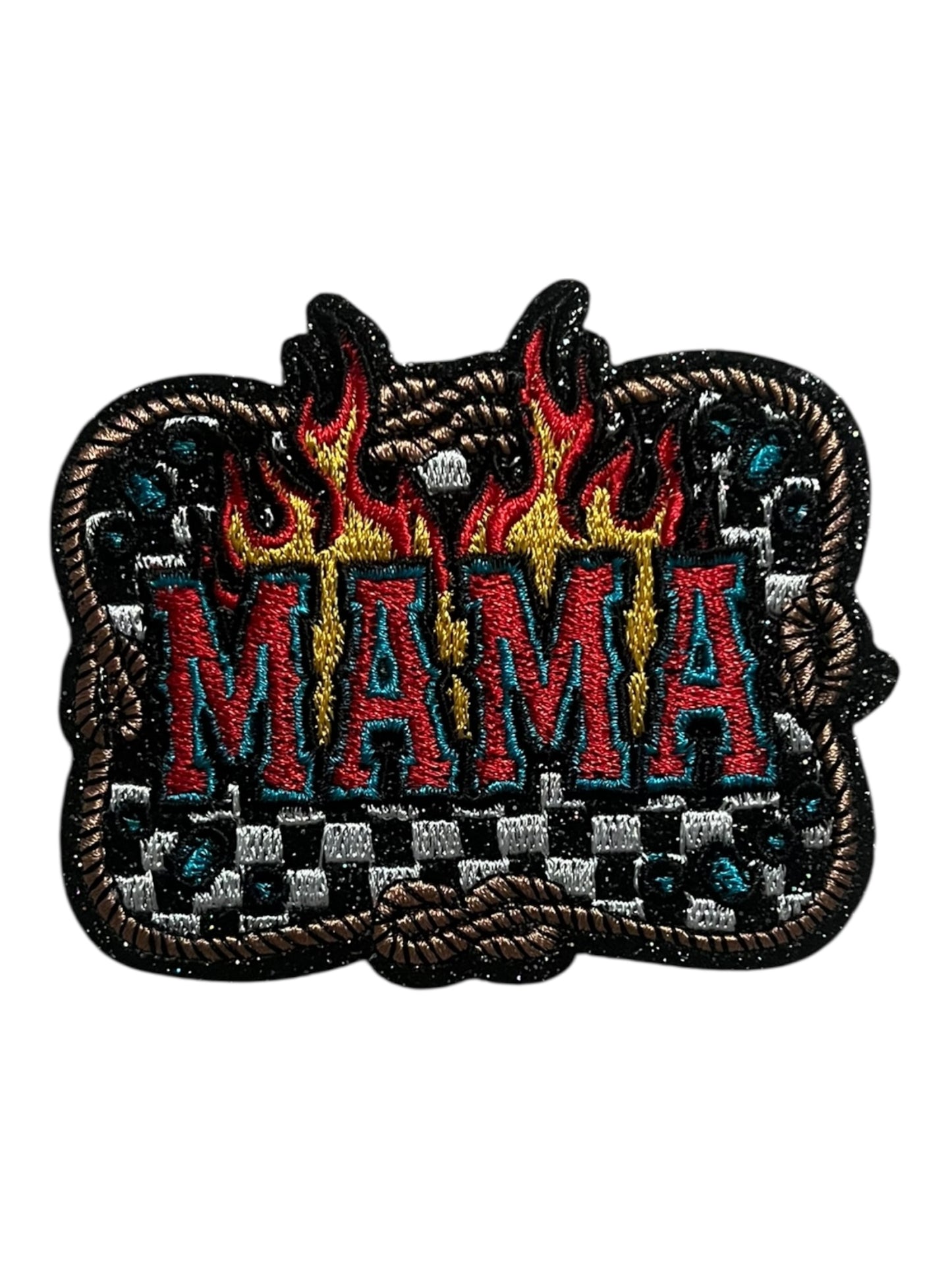 Mama checkered and flames