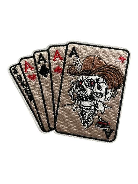 Aces Skelly Hat Patch